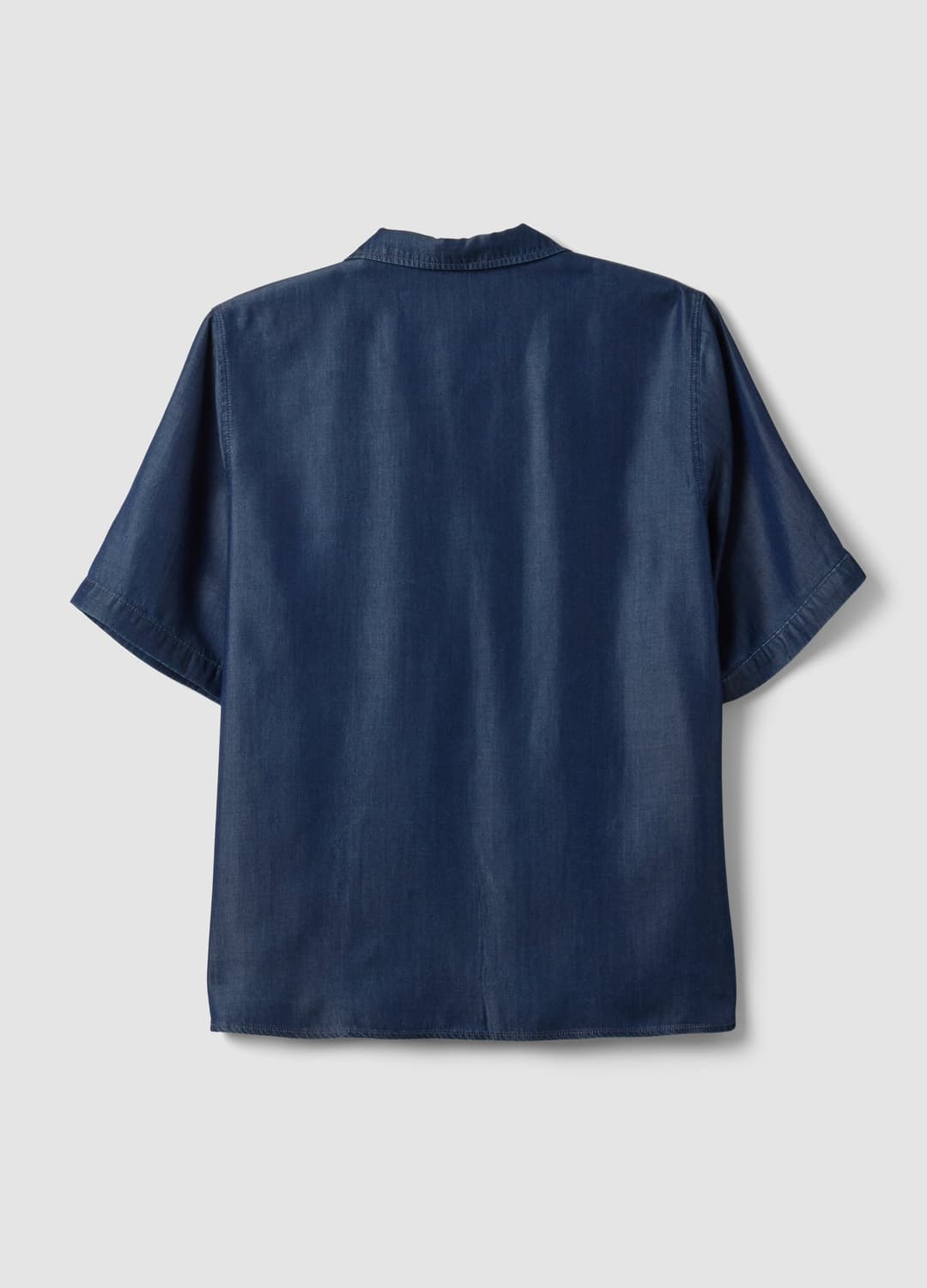 Blaue Kurzarm-bluse Aus Reinem Lyocell | OVS Blaue Kurzarm-bluse Aus Reinem Lyocell - 5 | OVS