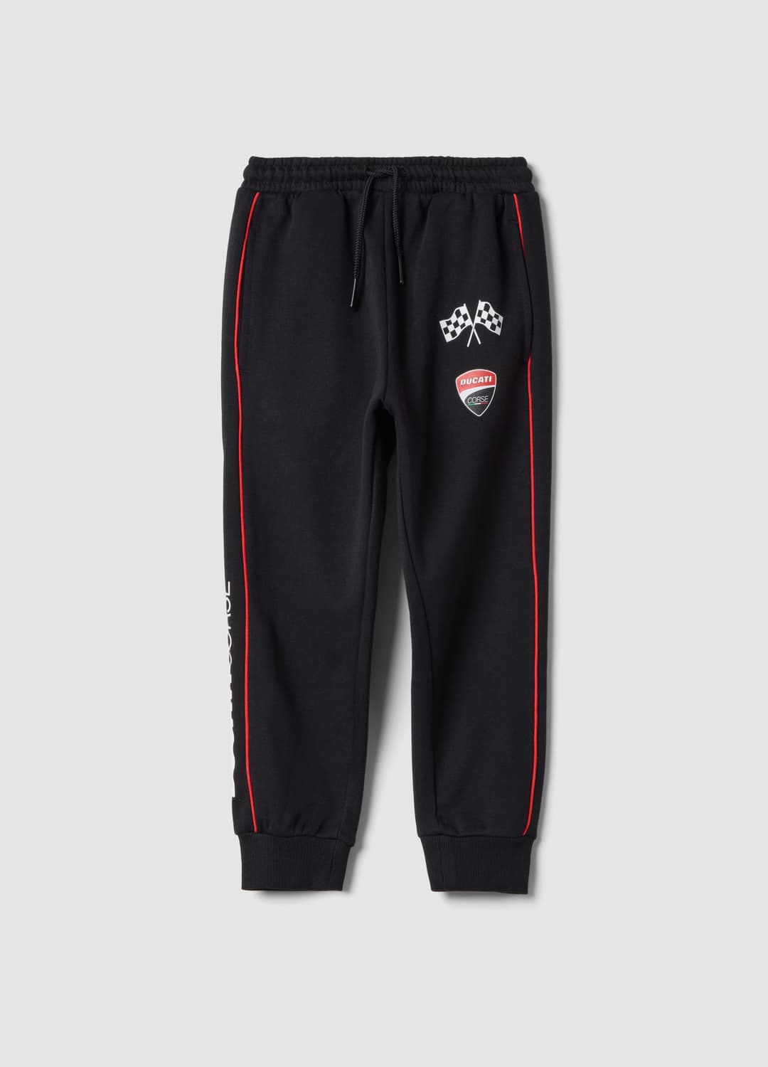 Pantaloni Jogger Neri In Misto Cotone Con Coulisse E Logo Ducati | OVS Pantaloni Jogger Neri In Misto Cotone Con Coulisse E Logo Ducati - 0 | OVS