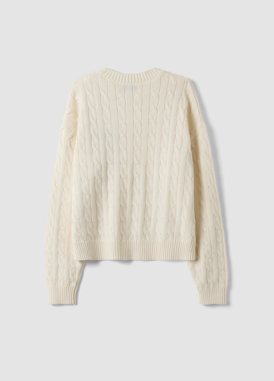 Maglia Bianca In Puro Cotone A Trecce Con Ricamo Croissant | OVS Maglia Bianca In Puro Cotone A Trecce Con Ricamo Croissant - 6 | OVS