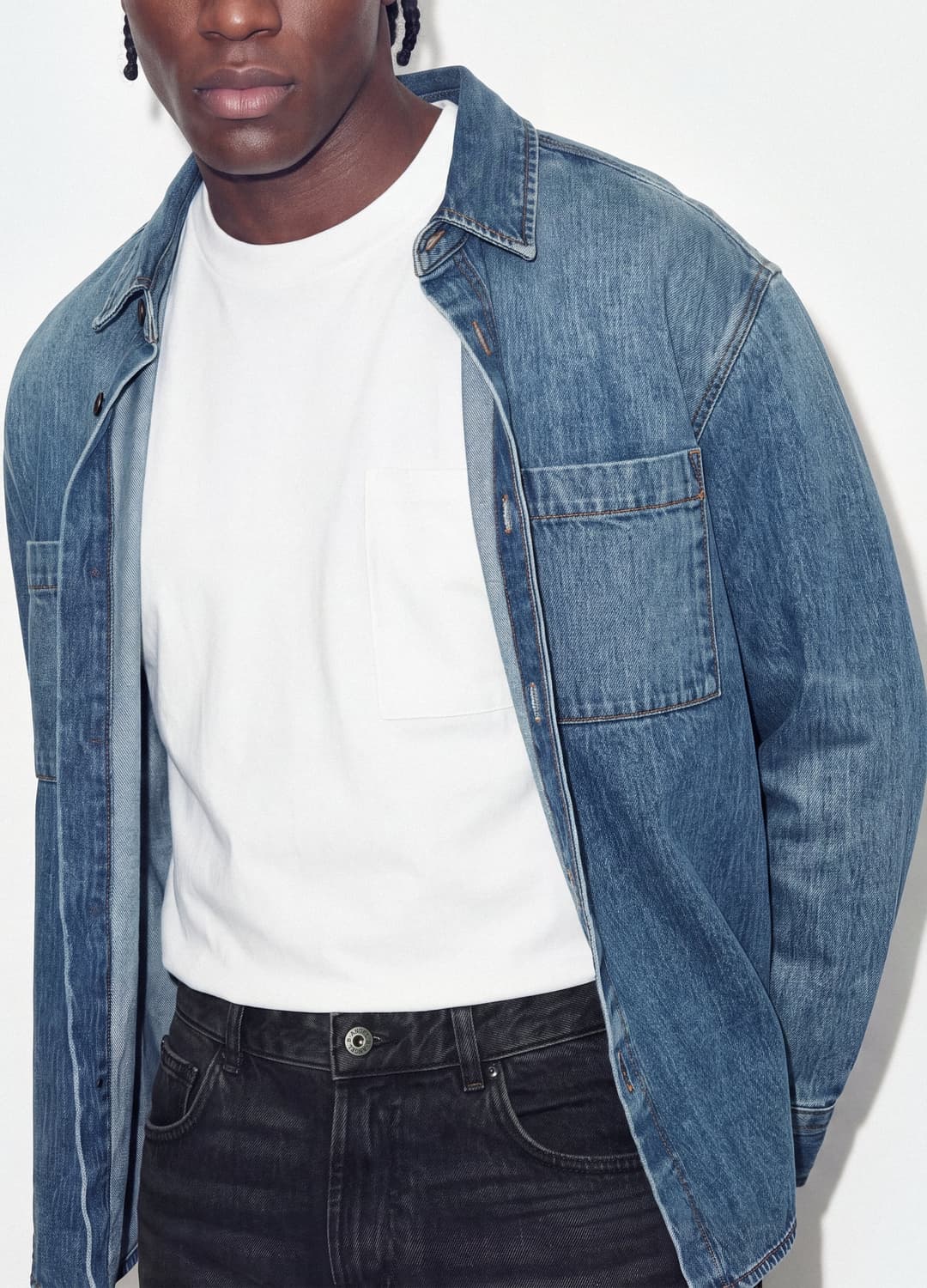 Blaue Denim-hemd Aus Reiner Baumwolle | OVS Blaue Denim-hemd Aus Reiner Baumwolle - 2 | OVS