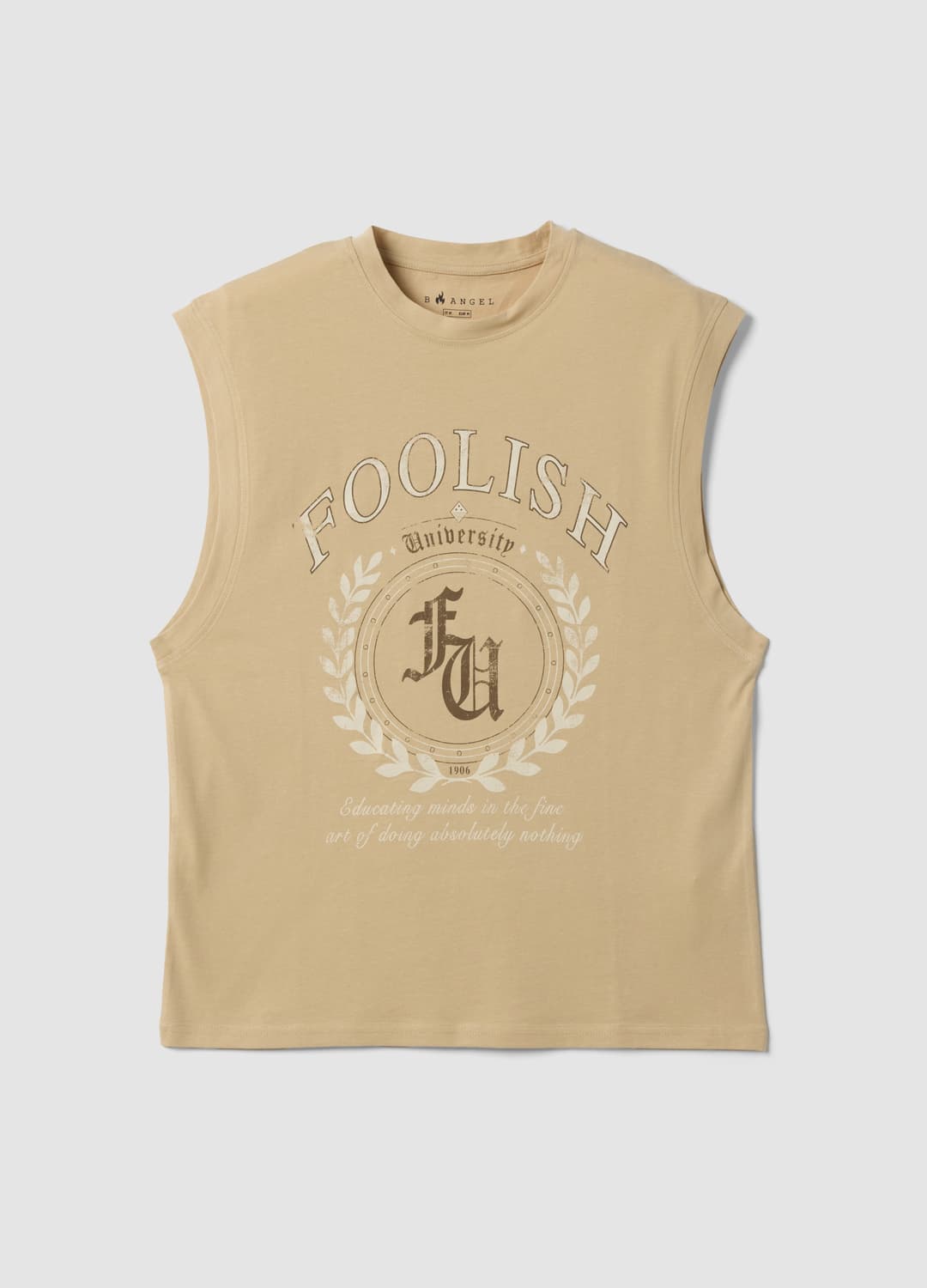 Beiges Tanktop Aus Reiner Baumwolle Mit Frontprint | OVS Beiges Tanktop Aus Reiner Baumwolle Mit Frontprint - 4 | OVS