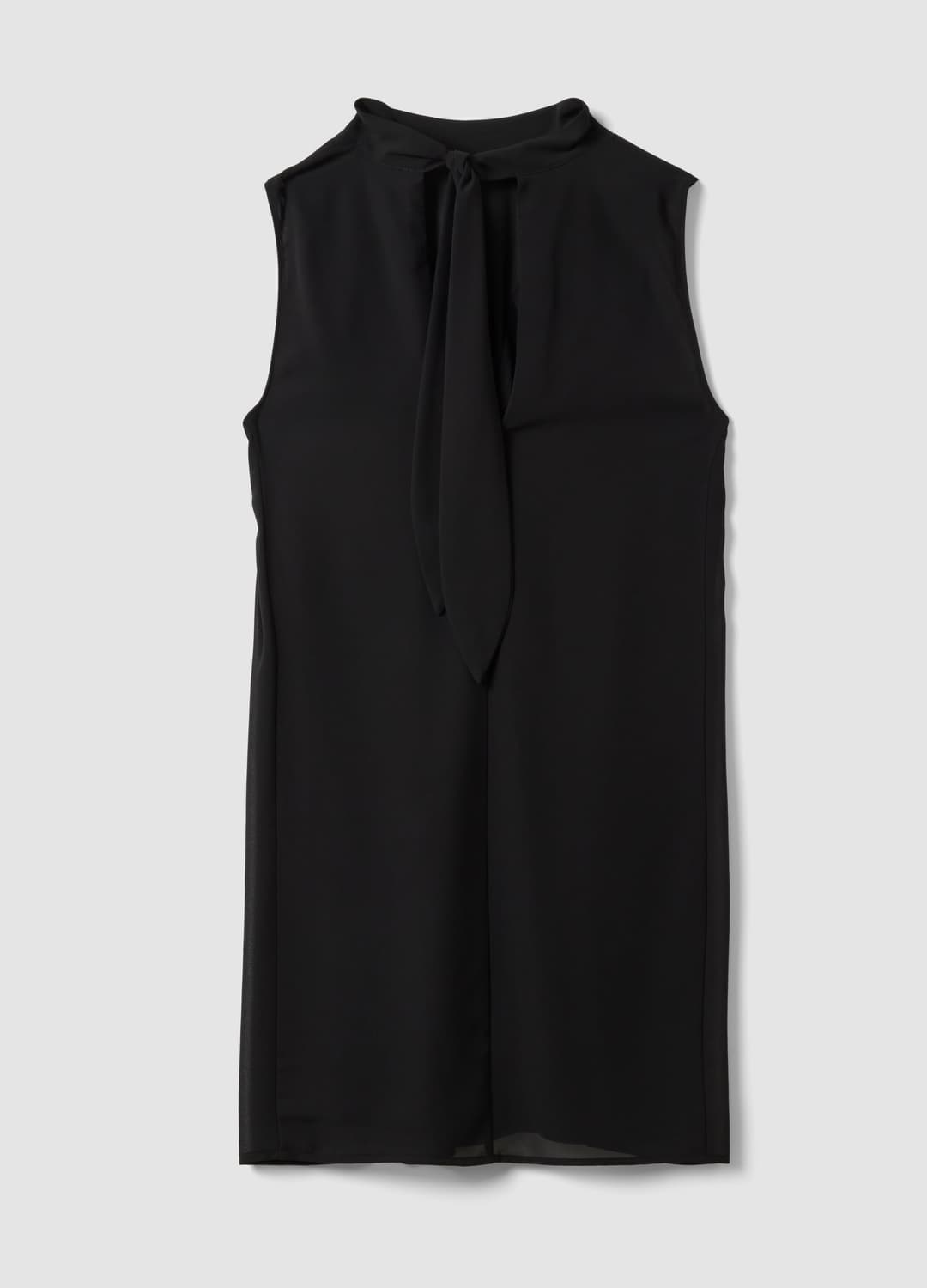 Abito Nero Smanicato Con Collo Rialzato E Fiocco Slim Fit | OVS Abito Nero Smanicato Con Collo Rialzato E Fiocco Slim Fit - 6 | OVS