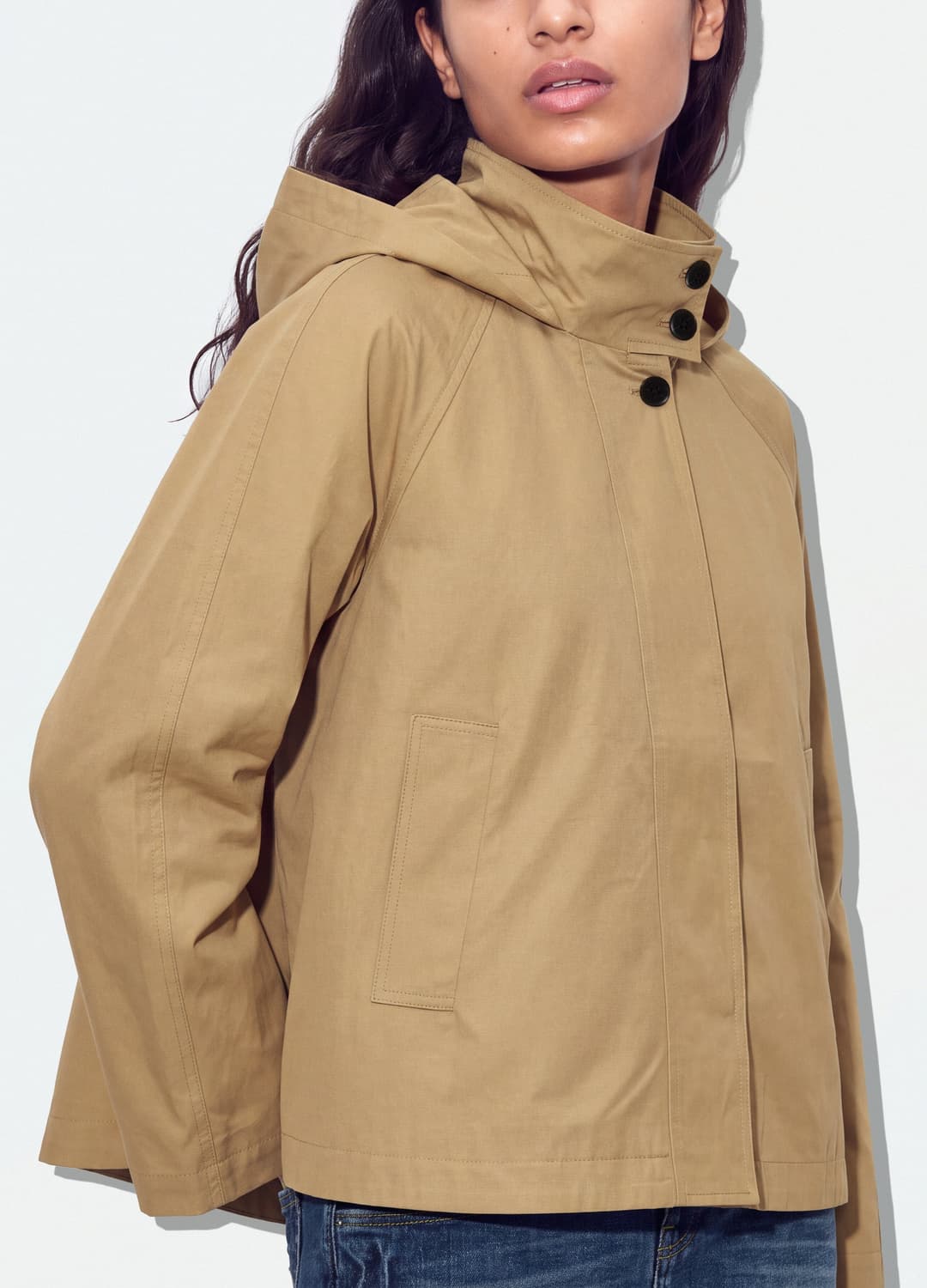 Beiger Parka Aus Baumwollmischung Mit Kapuze | OVS Beiger Parka Aus Baumwollmischung Mit Kapuze - 1 | OVS