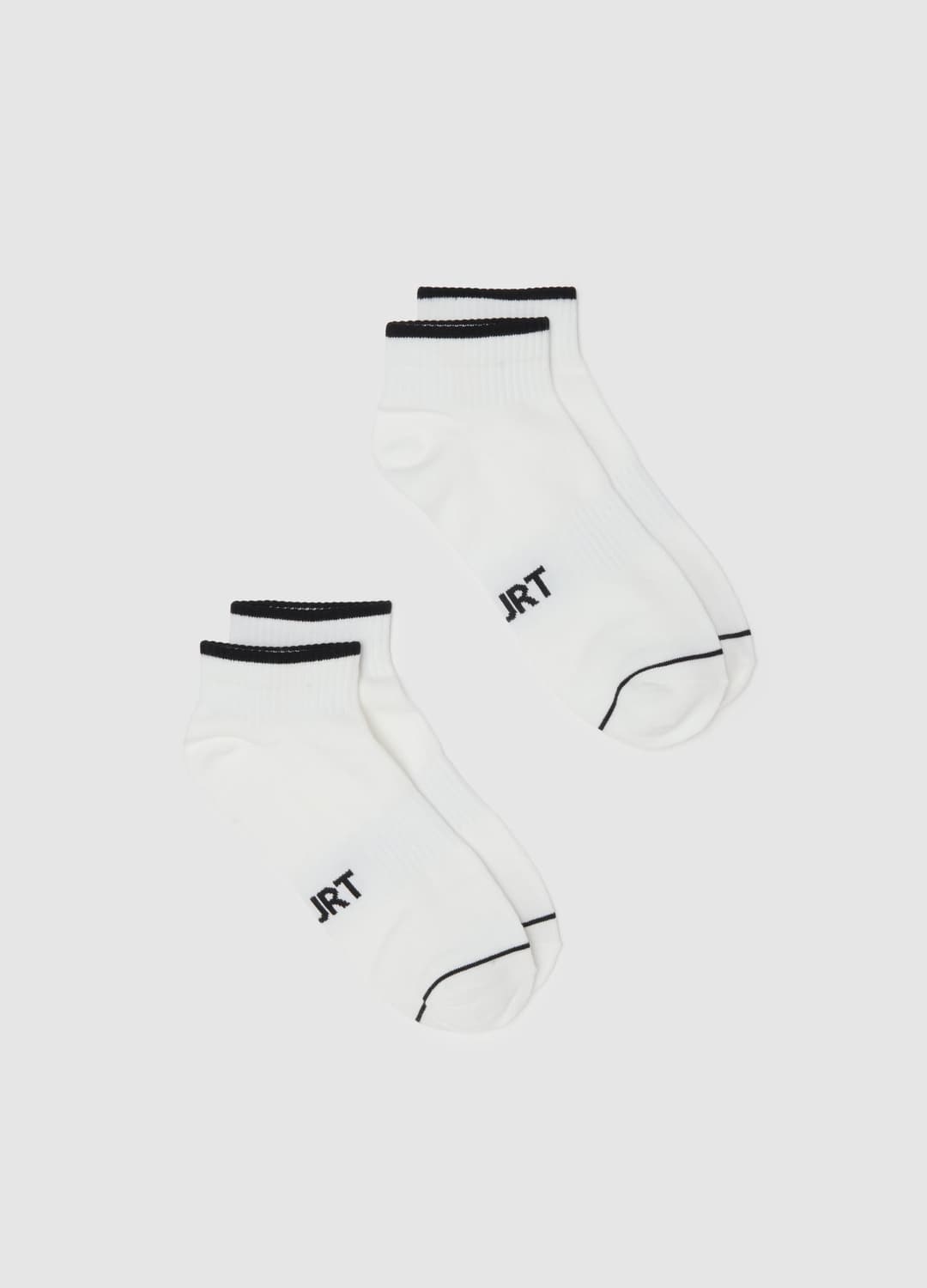 Zweierpack Weiße Sportknöchelsocken Aus Baumwollmischung Mit Streifen | OVS Zweierpack Weiße Sportknöchelsocken Aus Baumwollmischung Mit Streifen - 0 | OVS