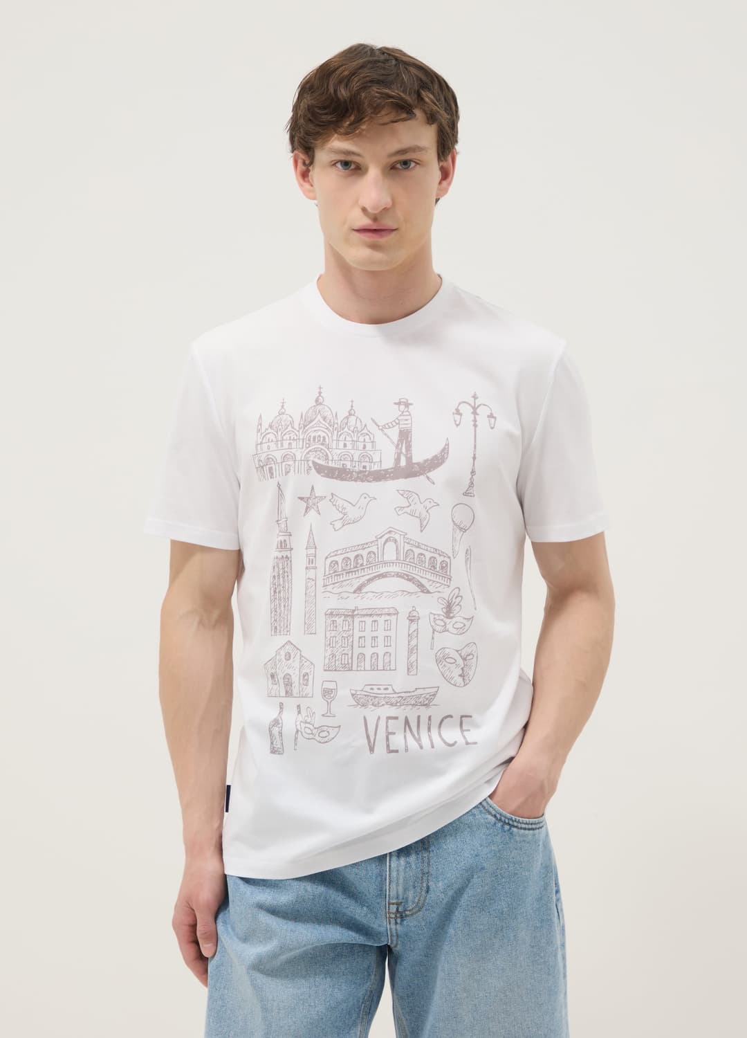 T-shirt Bianca In Puro Cotone Con Stampa Regular Fit | OVS T-shirt Bianca In Puro Cotone Con Stampa Regular Fit - 0 | OVS