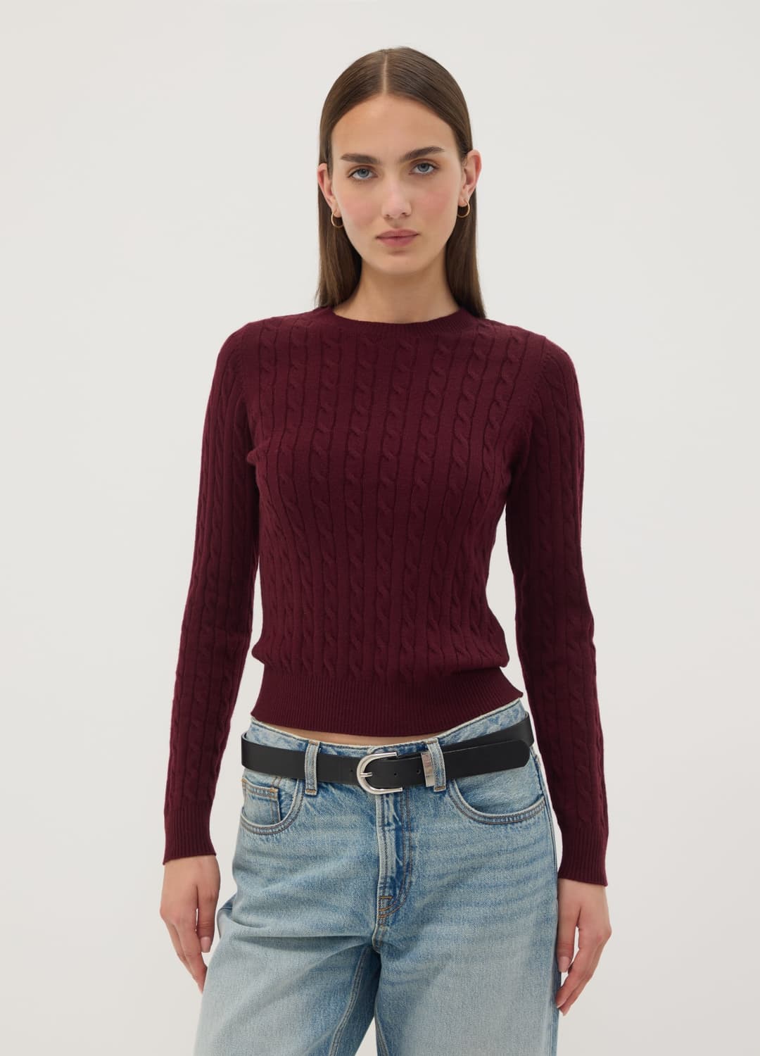Maglia Girocollo Rossa A Trecce Regular Fit | OVS Maglia Girocollo Rossa A Trecce Regular Fit - 2 | OVS