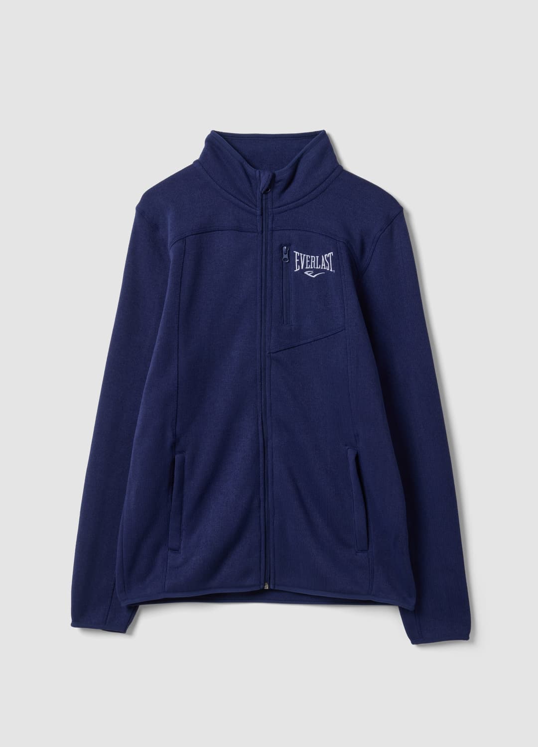Felpa Blu Full Zip Con Collo Alto E Logo | OVS Felpa Blu Full Zip Con Collo Alto E Logo - 4 | OVS
