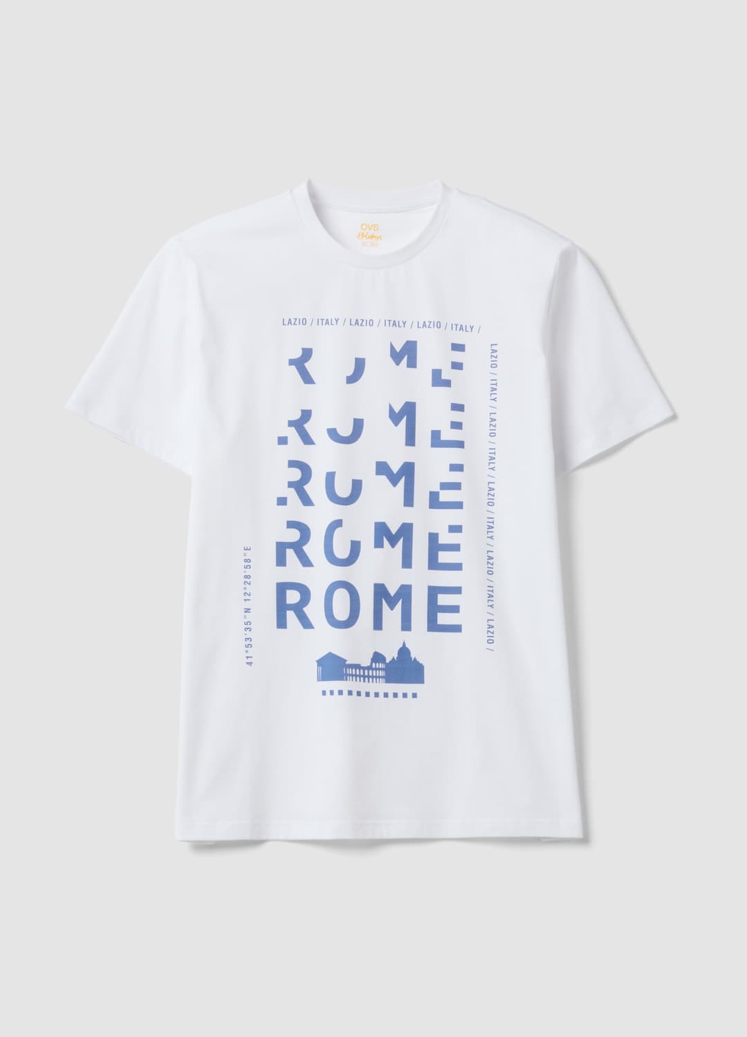 T-shirt Bianca In Puro Cotone Con Stampa Frontale Regular Fit | OVS T-shirt Bianca In Puro Cotone Con Stampa Frontale Regular Fit - 4 | OVS