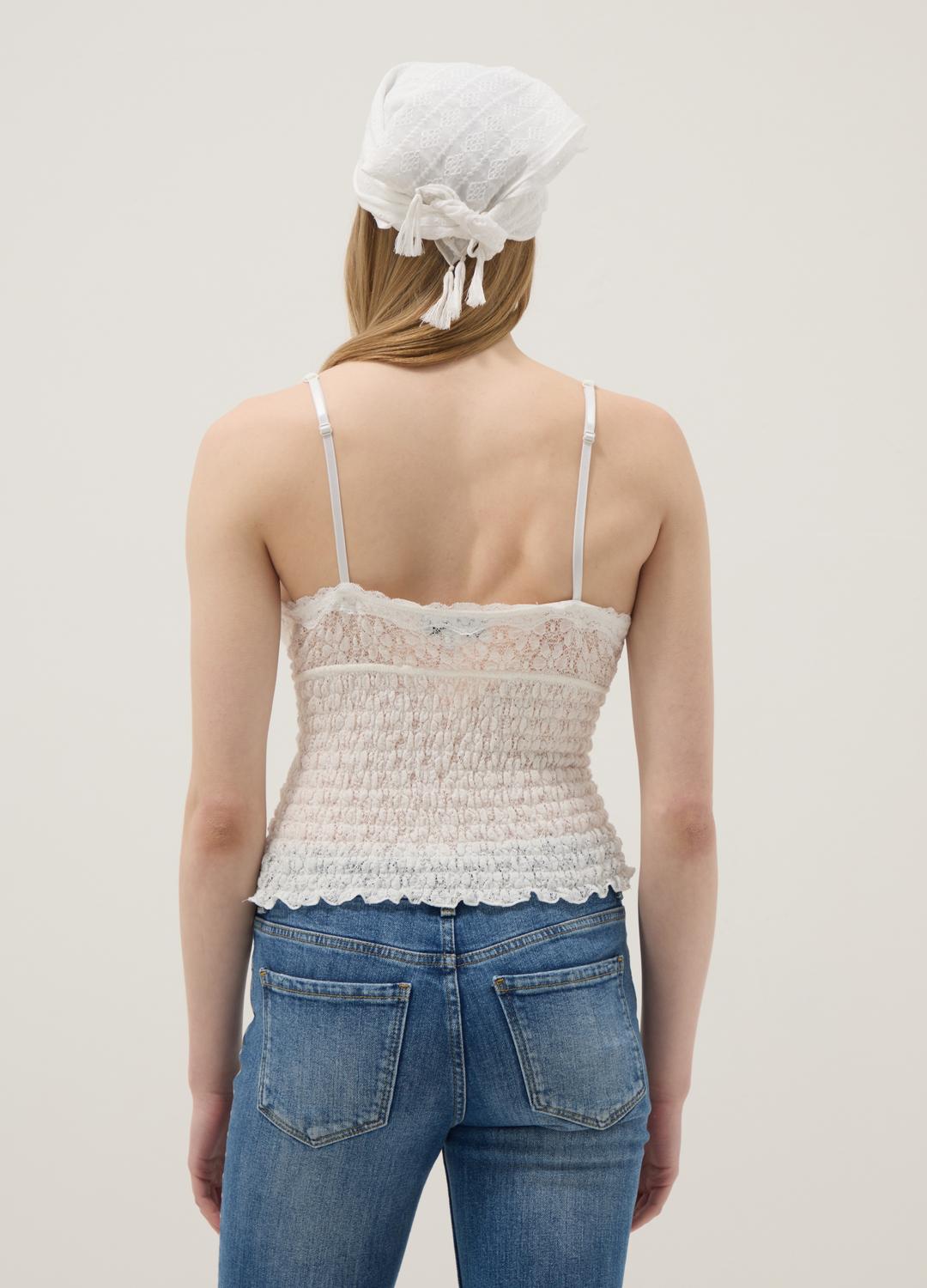 No Secrets: Top raso e pizzo donna No Secrets: Top raso e pizzo donna