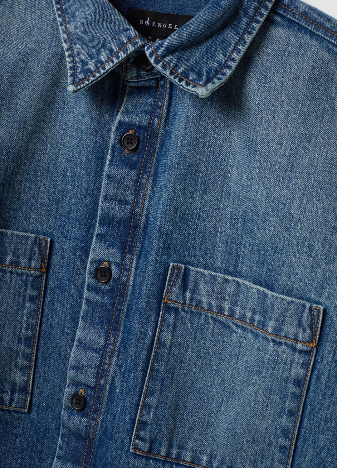 Blaue Denim-hemd Aus Reiner Baumwolle | OVS Blaue Denim-hemd Aus Reiner Baumwolle - 5 | OVS