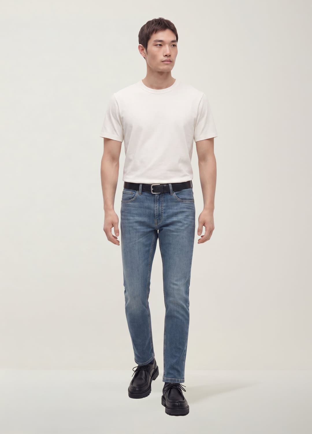 Weißes T-shirt Aus Reiner Baumwolle Mit Rundhalsausschnitt | OVS Weißes T-shirt Aus Reiner Baumwolle Mit Rundhalsausschnitt - 1 | OVS