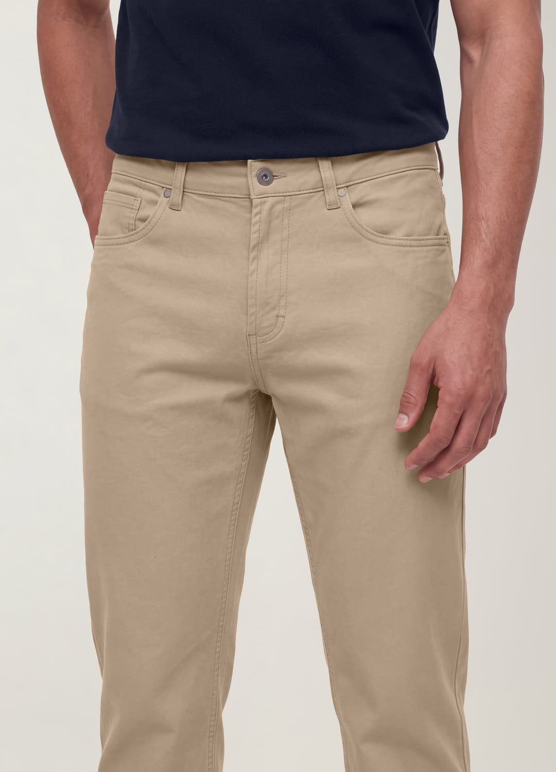 Pantaloni Marroni In Twill Di Cotone Elasticizzato Regular Fit | OVS Pantaloni Marroni In Twill Di Cotone Elasticizzato Regular Fit - 2 | OVS