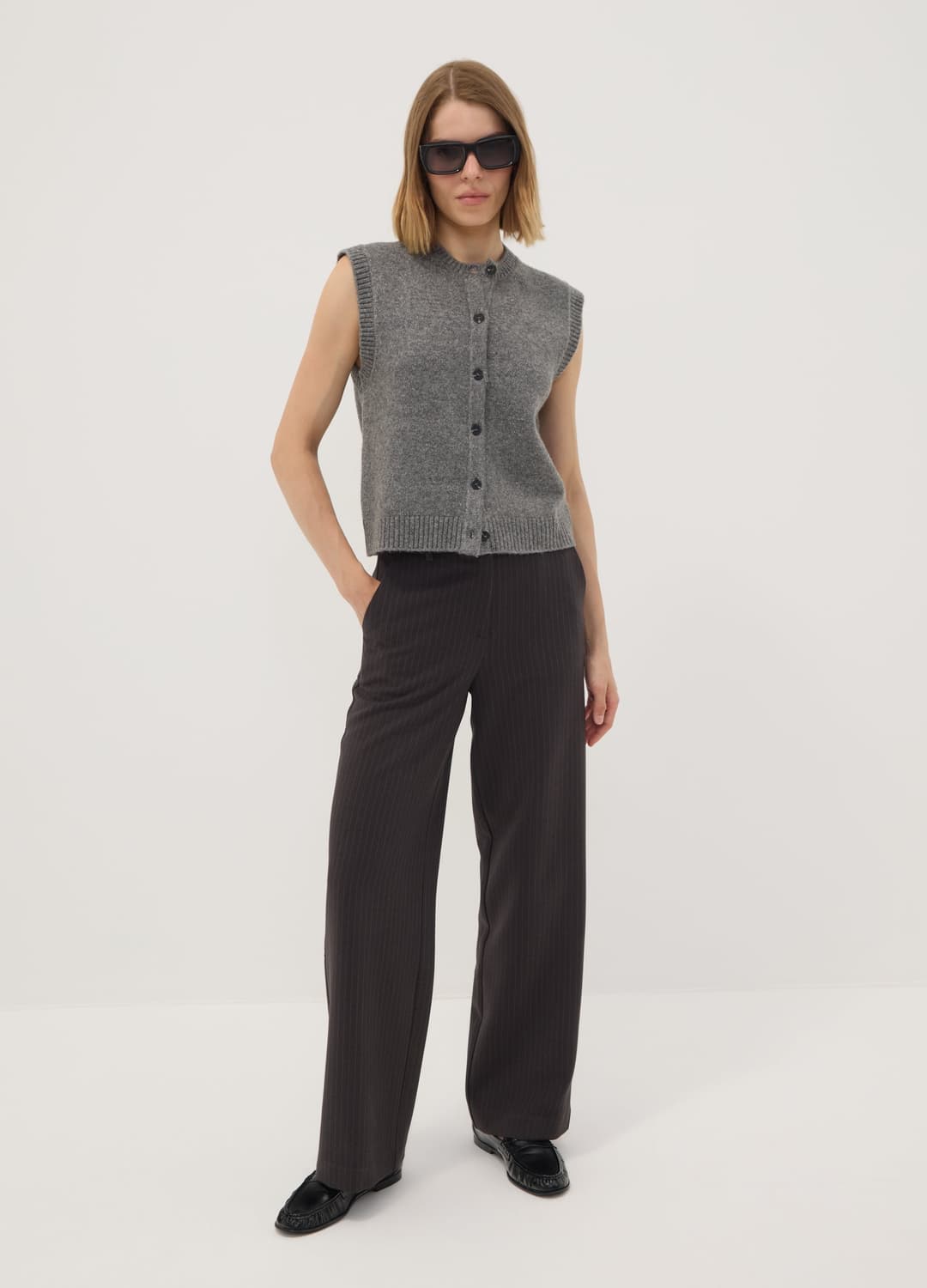Gilet Grigio In Lana Elasticizzata A Girocollo | OVS Gilet Grigio In Lana Elasticizzata A Girocollo - 1 | OVS