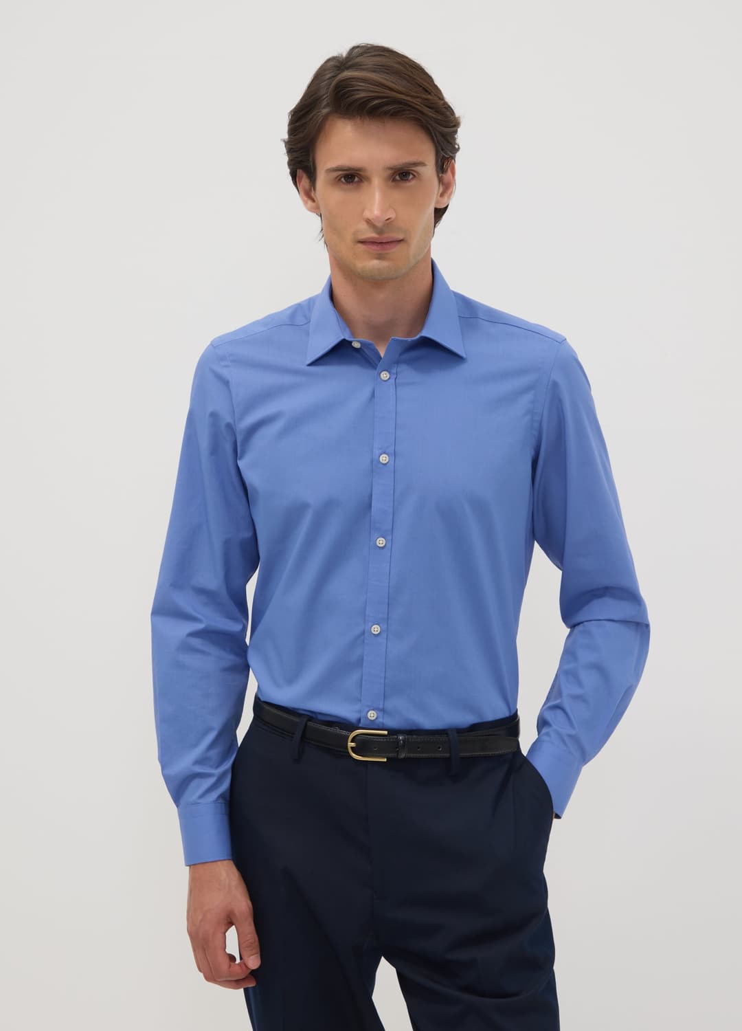Camicia Blu Slim Fit Con Collo Classico Easy Iron | OVS Camicia Blu Slim Fit Con Collo Classico Easy Iron - 0 | OVS