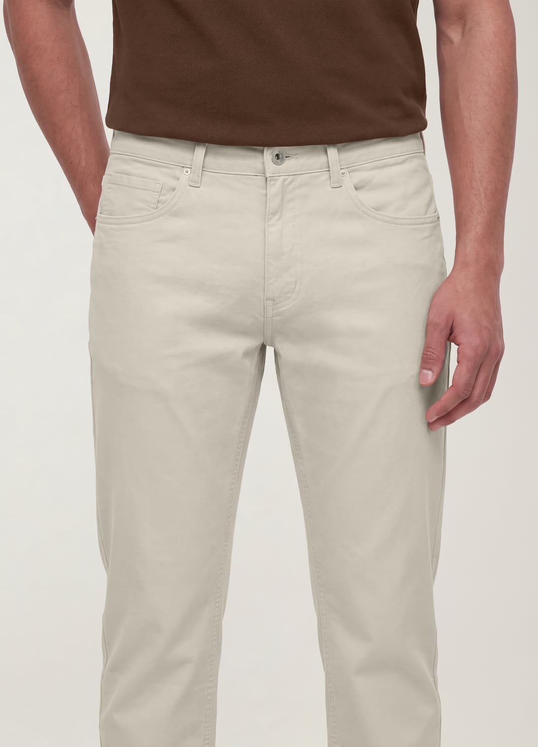 Pantaloni Verdi In Twill Di Cotone Elasticizzato Slim Fit | OVS Pantaloni Verdi In Twill Di Cotone Elasticizzato Slim Fit - 1 | OVS