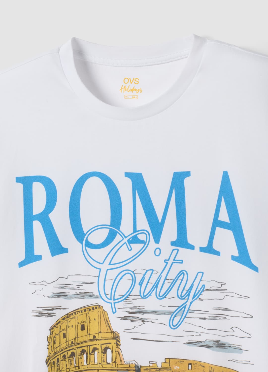 T-shirt Bianca In Puro Cotone Con Stampa Regular Fit | OVS T-shirt Bianca In Puro Cotone Con Stampa Regular Fit - 5 | OVS
