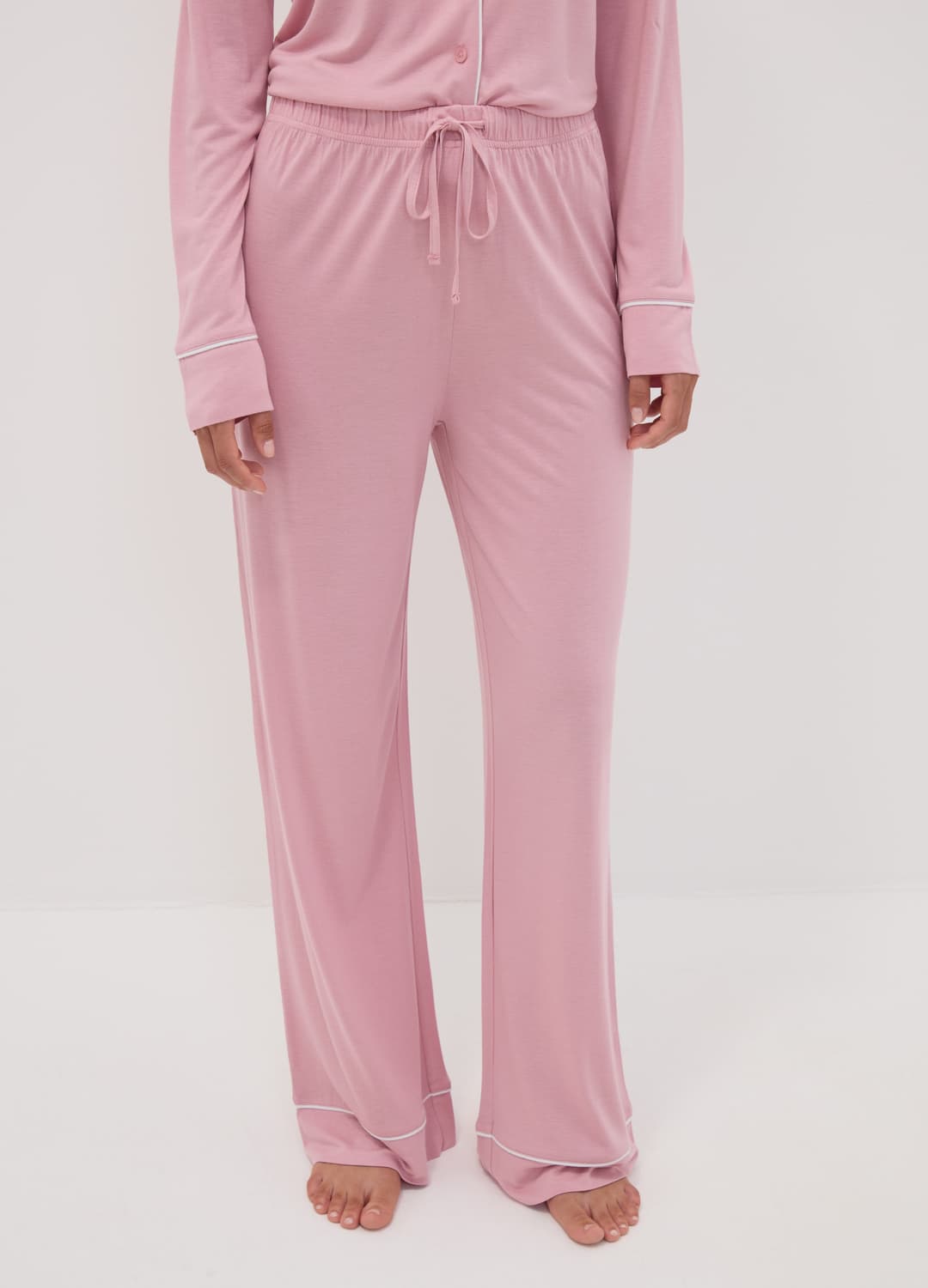 Pantaloni Pigiama Rosa In Pura Viscosa Con Coulisse Regular Fit | OVS Pantaloni Pigiama Rosa In Pura Viscosa Con Coulisse Regular Fit - 1 | OVS