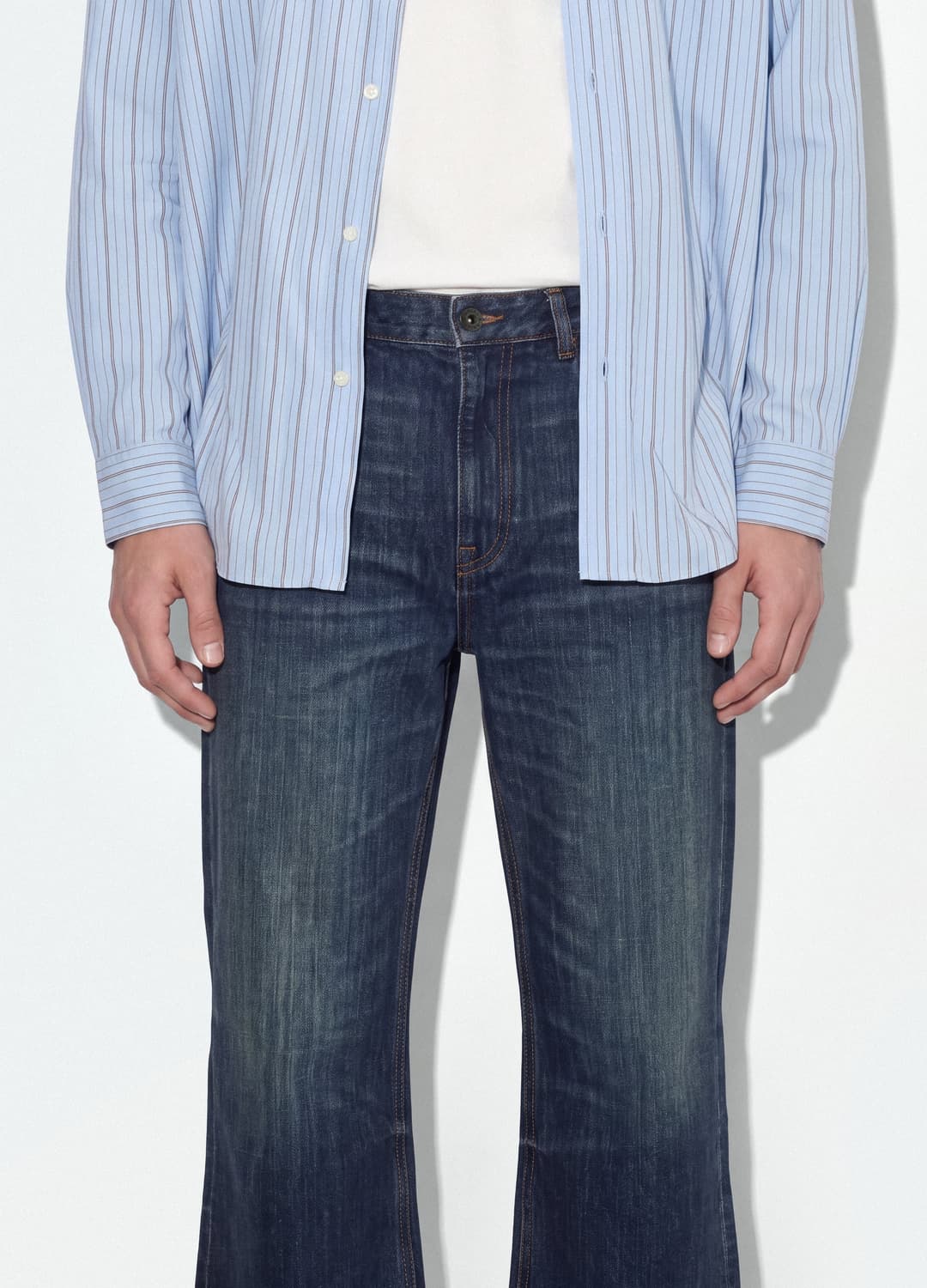 Blaue Flared-denim-jeans Aus Reiner Baumwolle | OVS Blaue Flared-denim-jeans Aus Reiner Baumwolle - 3 | OVS