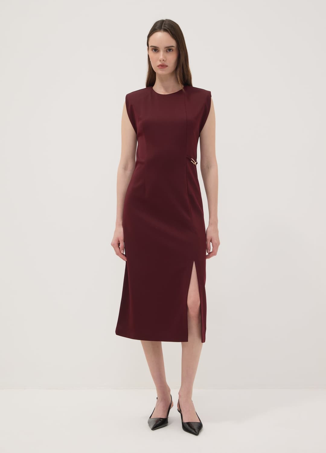 Rotes Midikleid Aus Stretchmaterial | OVS Rotes Midikleid Aus Stretchmaterial - 0 | OVS