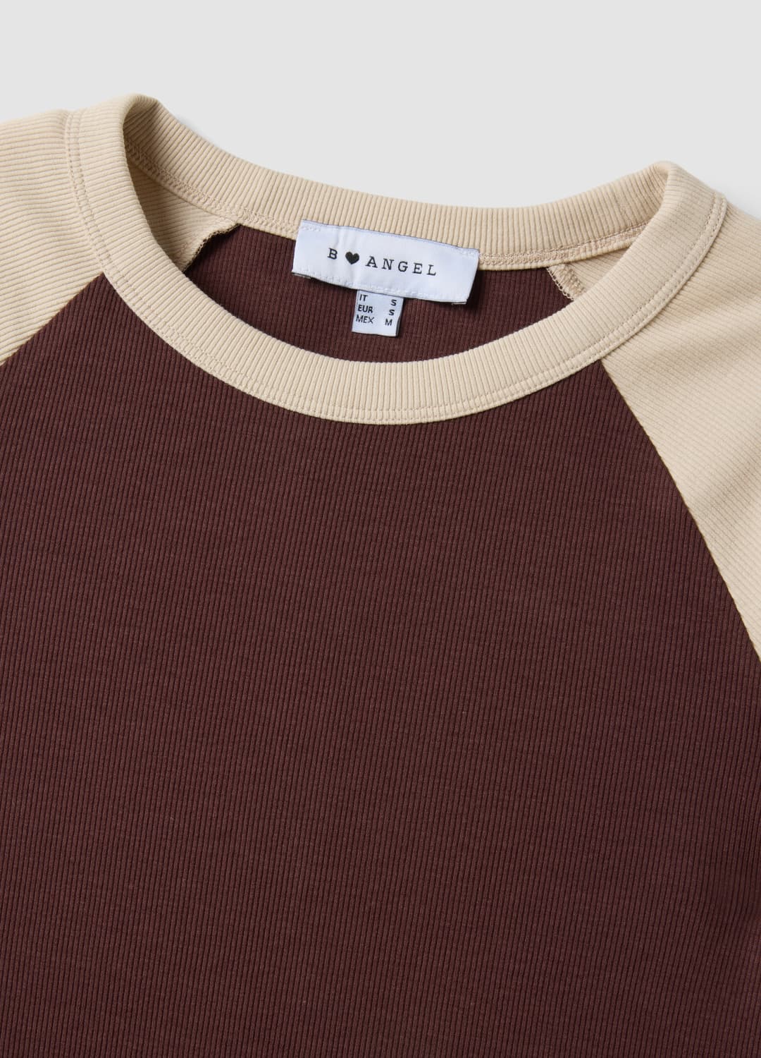 Braunes T-shirt Aus Stretch-baumwolle Mit Rundhalsausschnitt Und Kontrastärmeln | OVS Braunes T-shirt Aus Stretch-baumwolle Mit Rundhalsausschnitt Und Kontrastärmeln - 6 | OVS