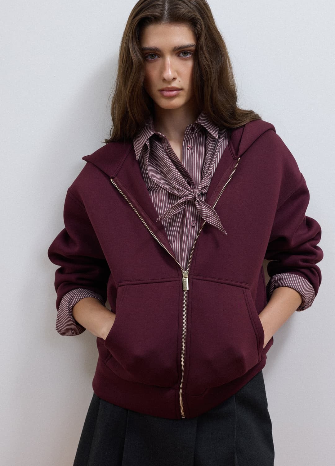 Felpa Full Zip Rossa In Viscosa Elasticizzata Over Fit | OVS Felpa Full Zip Rossa In Viscosa Elasticizzata Over Fit - 0 | OVS