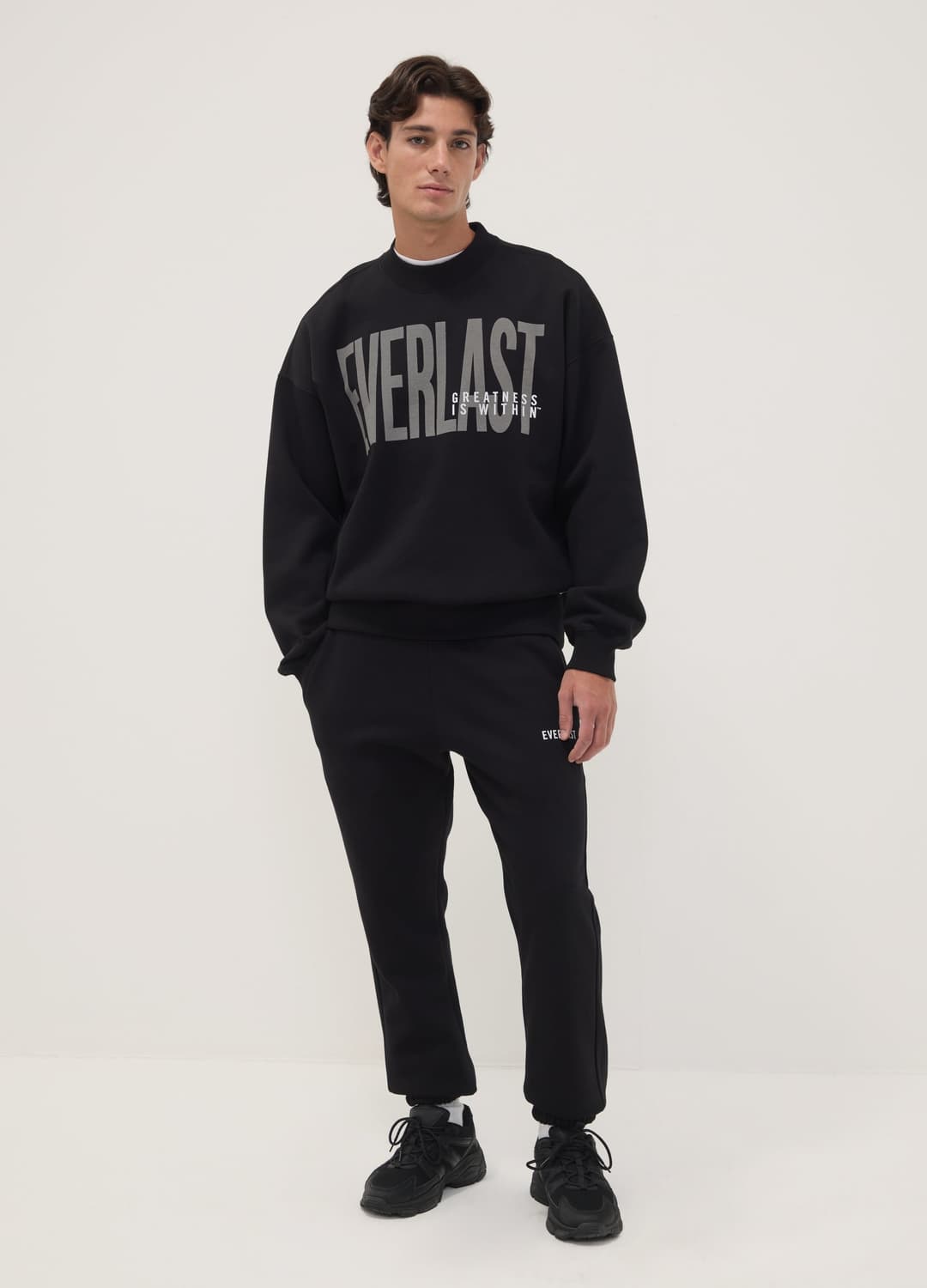 Felpa Nera In Misto Cotone Con Logo Frontale | OVS Felpa Nera In Misto Cotone Con Logo Frontale - 1 | OVS