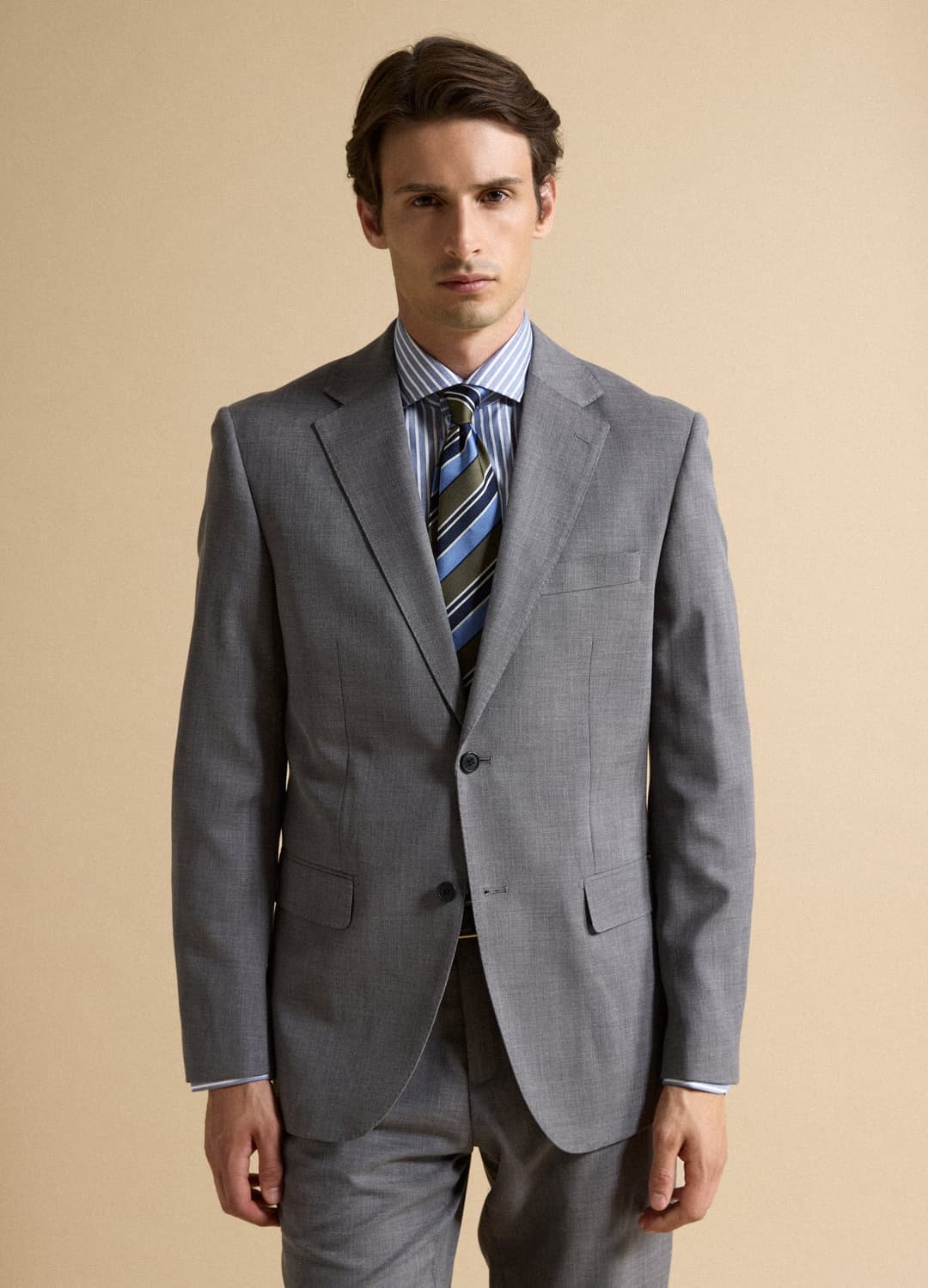 Blazer Grigio In Viscosa Elasticizzata Slim Fit Con Rever Classico | OVS Blazer Grigio In Viscosa Elasticizzata Slim Fit Con Rever Classico - 2 | OVS