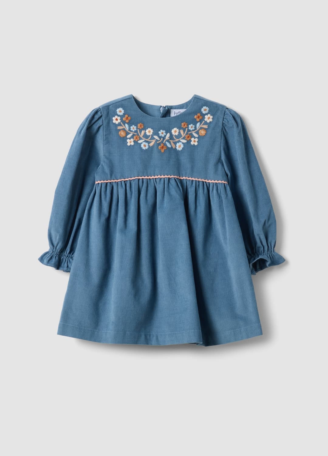 Abito Blu In Puro Cotone Con Ricamo Floreale E Girocollo Over Fit | OVS Abito Blu In Puro Cotone Con Ricamo Floreale E Girocollo Over Fit - 0 | OVS