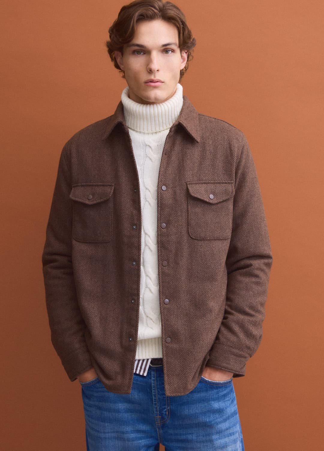 Shacket Marrone In Misto Lana E Viscosa | OVS Shacket Marrone In Misto Lana E Viscosa - 2 | OVS