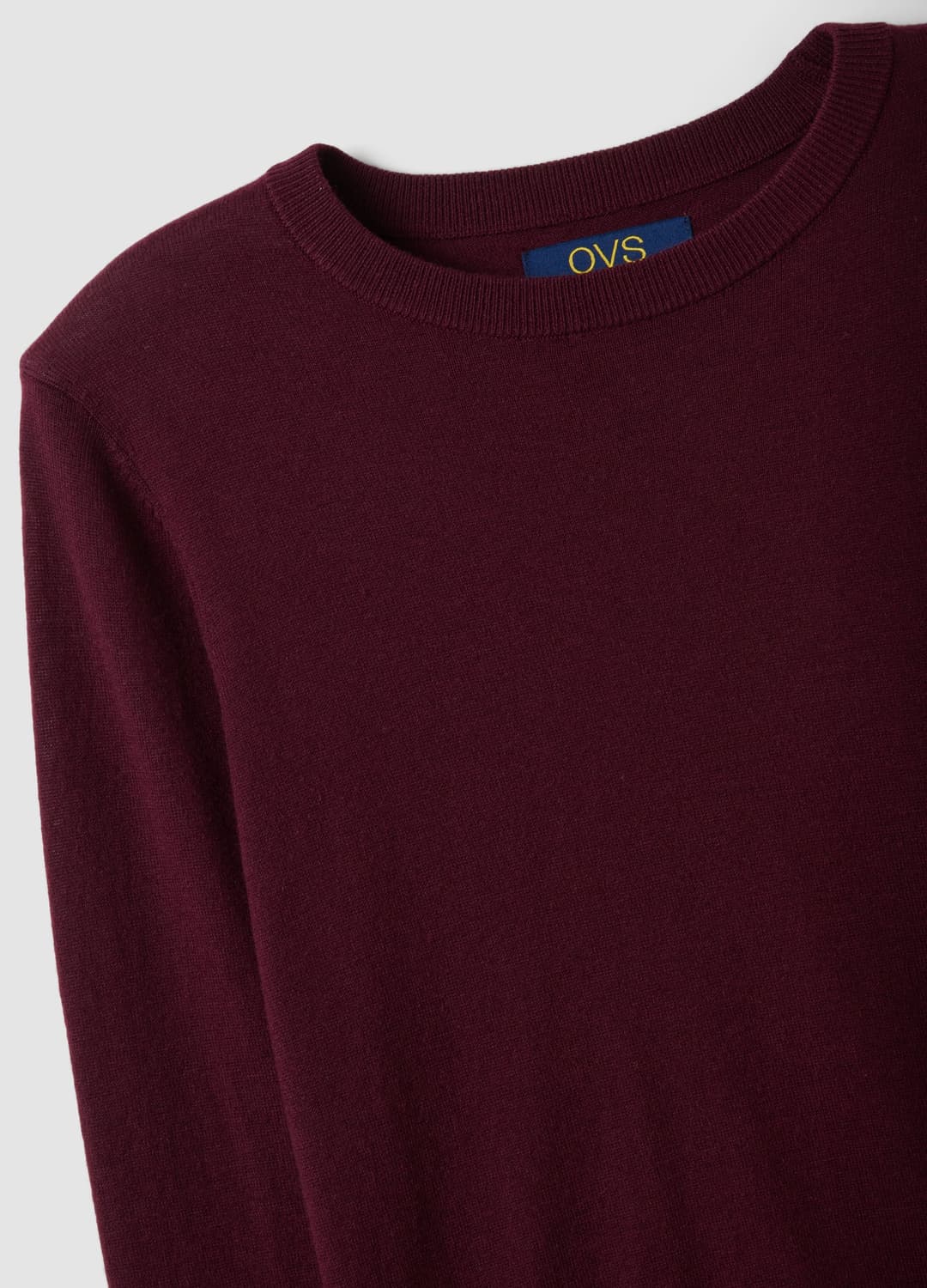 Maglia Girocollo Rossa In Misto Lana Regular Fit | OVS Maglia Girocollo Rossa In Misto Lana Regular Fit - 5 | OVS
