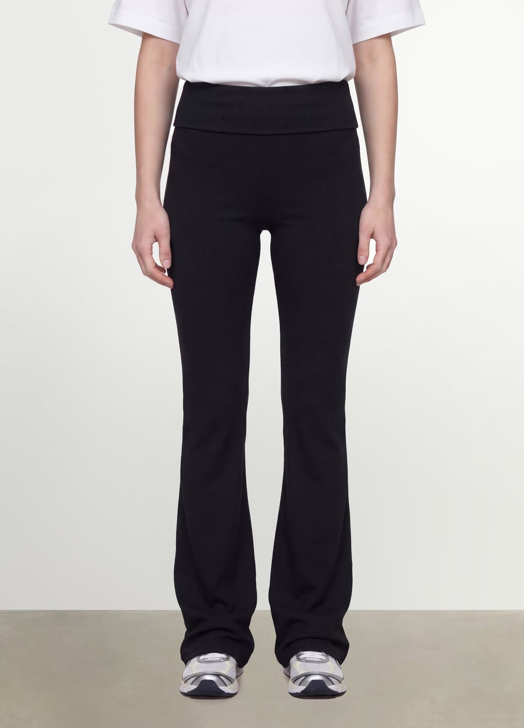 Leggings Neri Flare Fit In Puro Cotone A Costine | OVS Leggings Neri Flare Fit In Puro Cotone A Costine - 1 | OVS