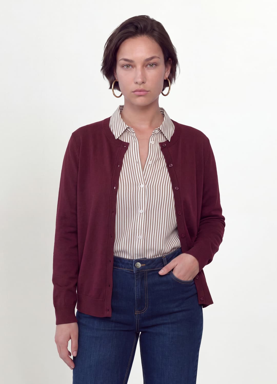 Cardigan Rosso In Misto Viscosa Con Bottoni Regular Fit | OVS Cardigan Rosso In Misto Viscosa Con Bottoni Regular Fit - 2 | OVS