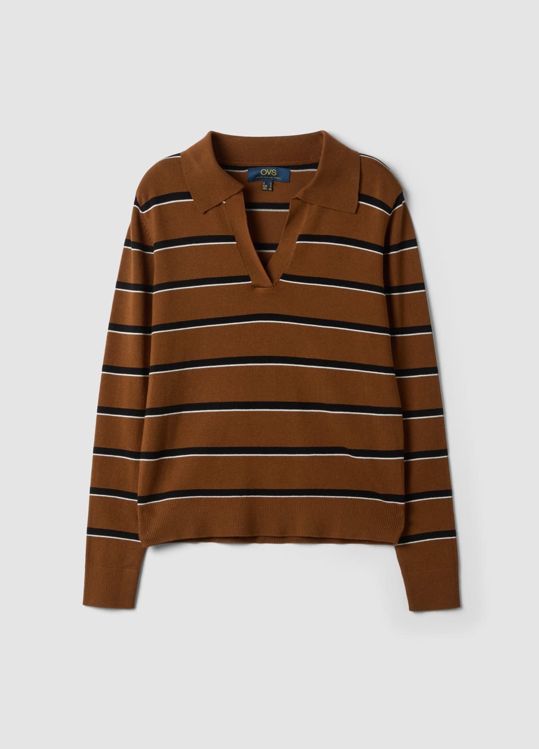 Brauner Pullover Aus Viskosemix Mit Polokragen | OVS Brauner Pullover Aus Viskosemix Mit Polokragen - 4 | OVS