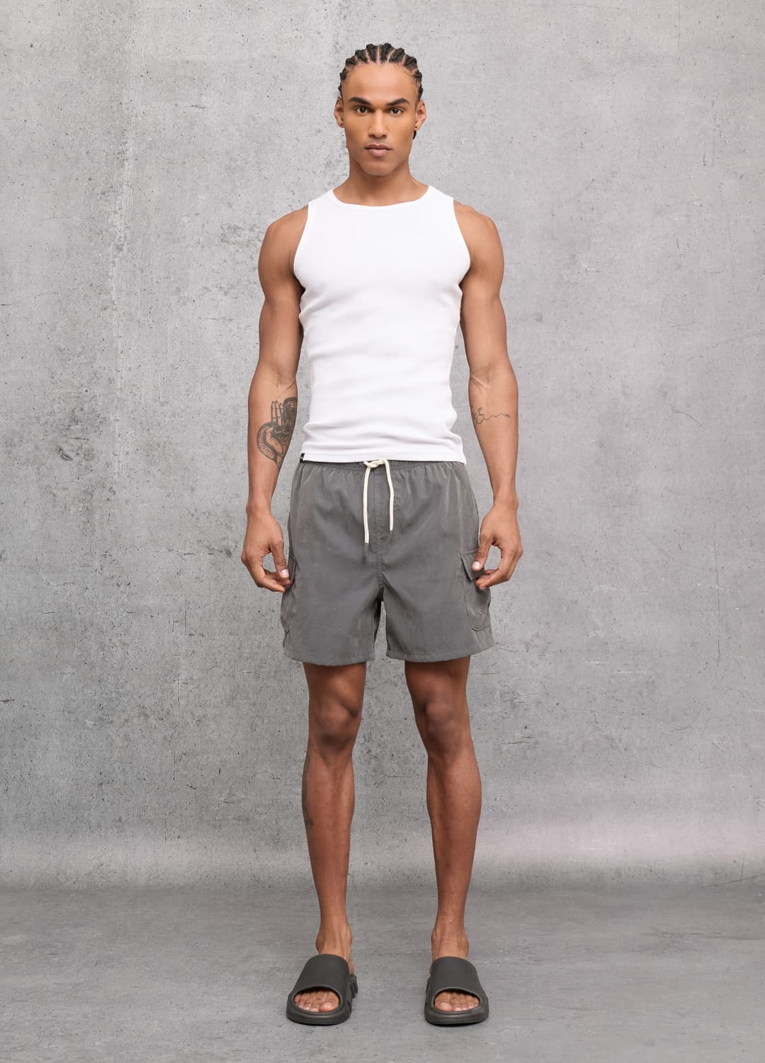 Cargo Swim Shorts Vintage Grey | OVS Cargo Swim Shorts Vintage Grey - 1 | OVS