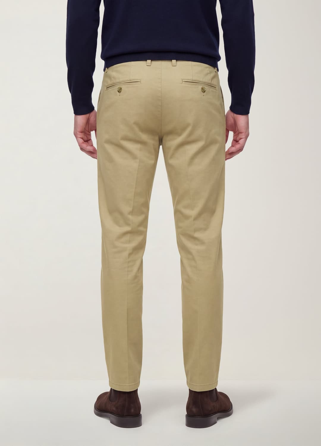 Pantaloni Chino Blu In Twill Di Cotone Elasticizzato Slim Fit | OVS Pantaloni Chino Blu In Twill Di Cotone Elasticizzato Slim Fit - 2 | OVS
