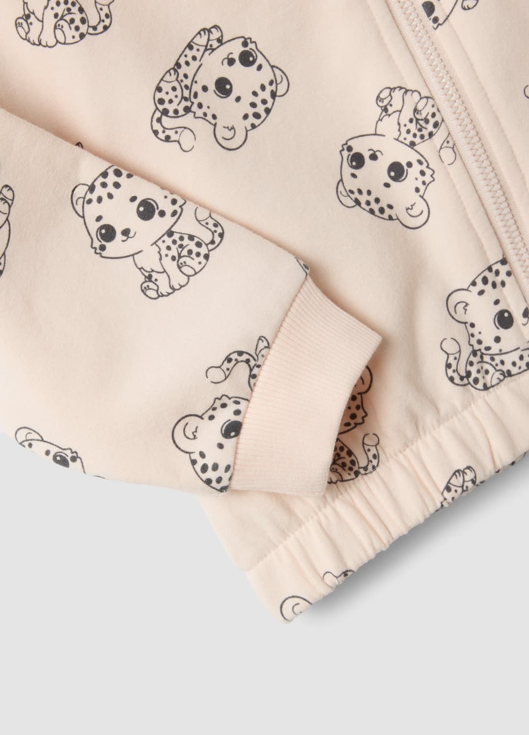 Rosa Kapuzen-sweatjacke Aus Stretch-baumwolle Mit Reißverschluss Und Allover-print Für Baby Mädchen | OVS Rosa Kapuzen-sweatjacke Aus Stretch-baumwolle Mit Reißverschluss Und Allover-print Für Baby Mädchen - 3 | OVS