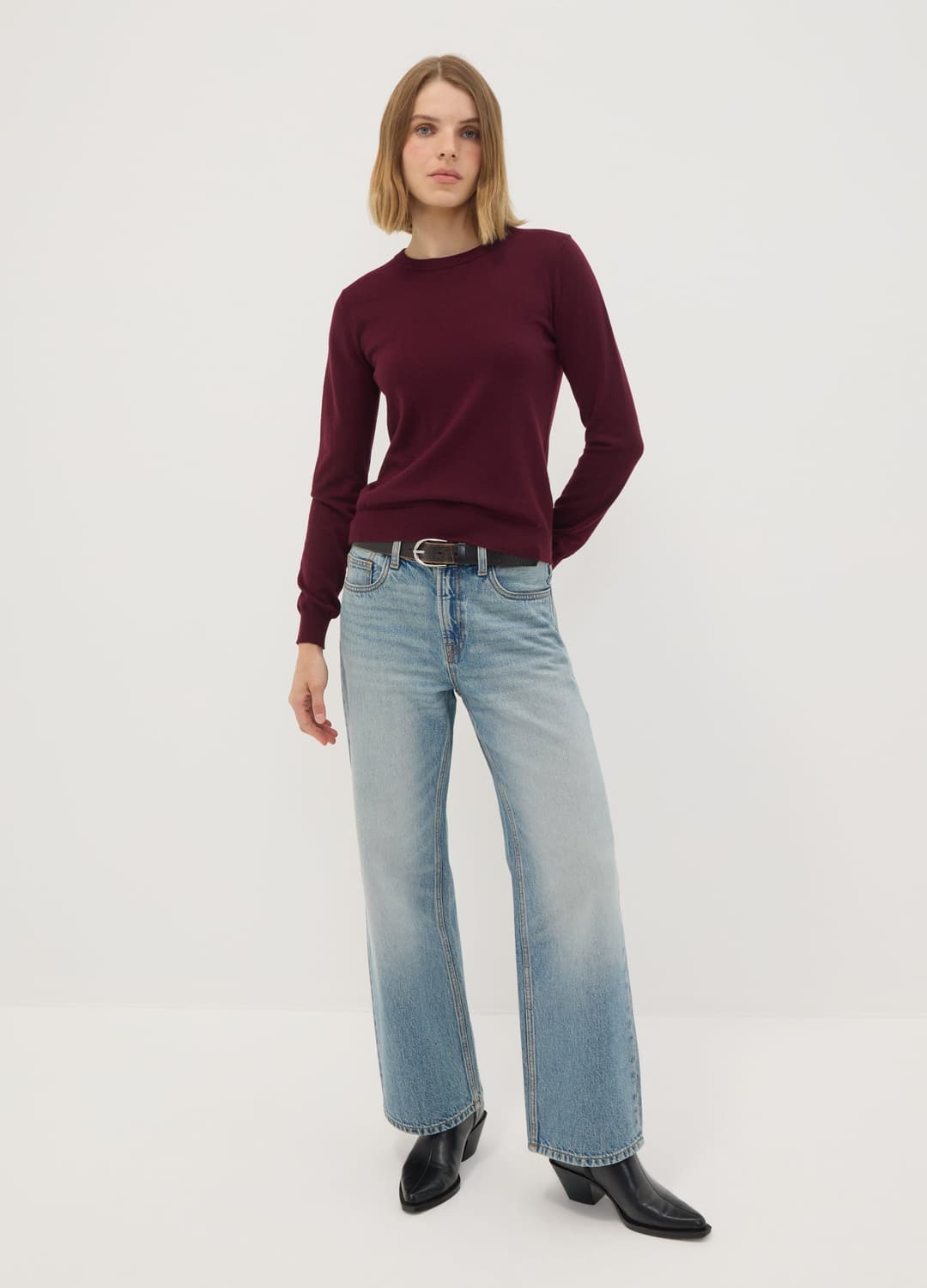 Maglia Girocollo Rossa In Misto Lana Regular Fit | OVS Maglia Girocollo Rossa In Misto Lana Regular Fit - 1 | OVS