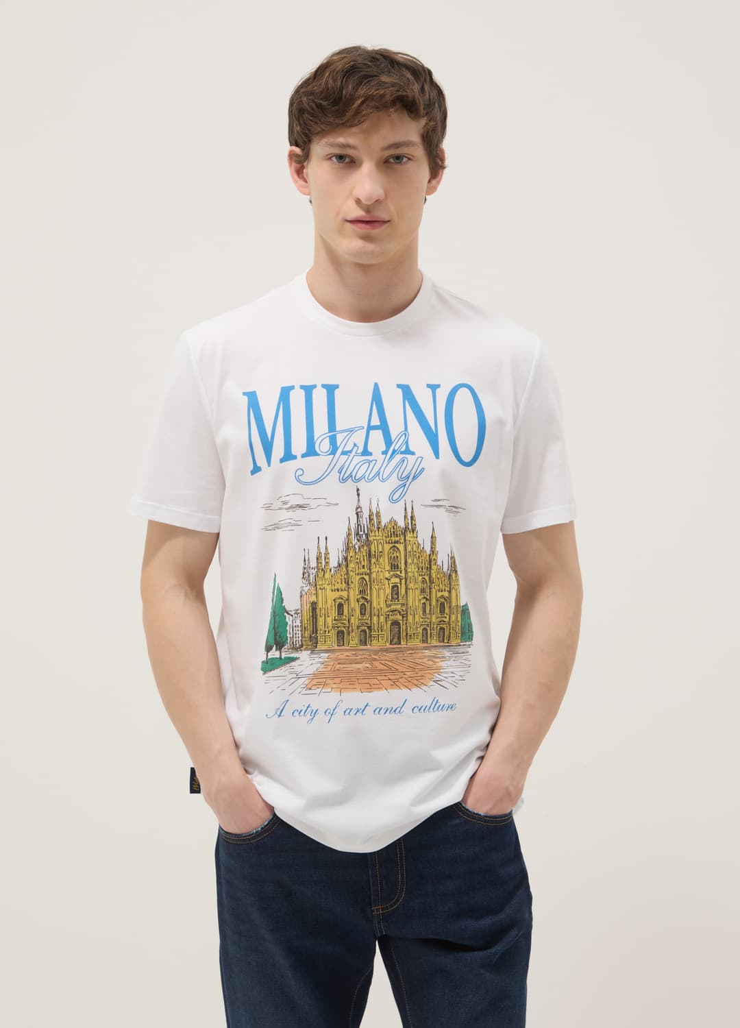 T-shirt Bianca In Puro Cotone Con Stampa Regular Fit | OVS T-shirt Bianca In Puro Cotone Con Stampa Regular Fit - 1 | OVS