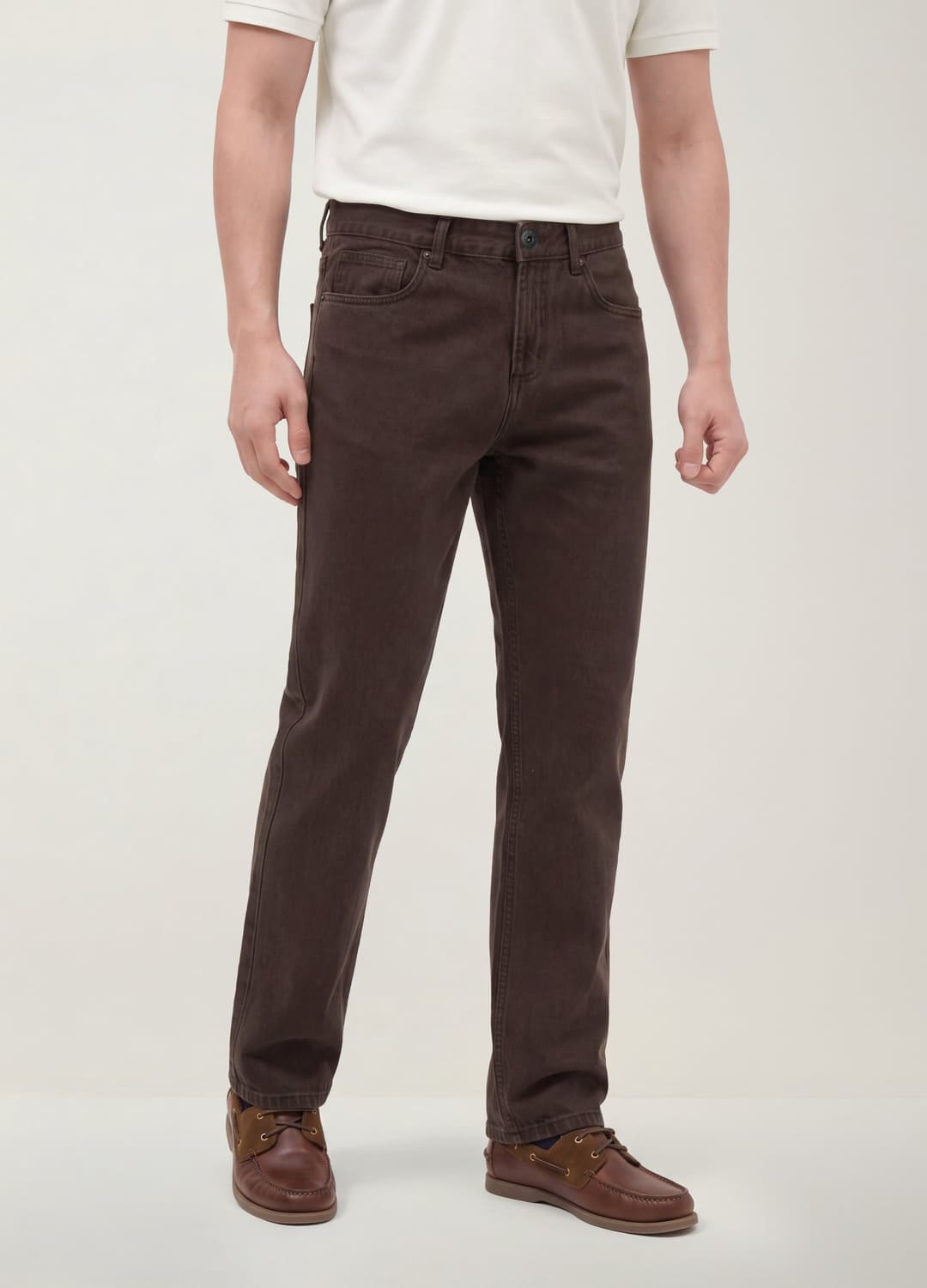 Braune Straight-fit-jeans Aus 100 % Baumwolle | OVS Braune Straight-fit-jeans Aus 100 % Baumwolle - 3 | OVS