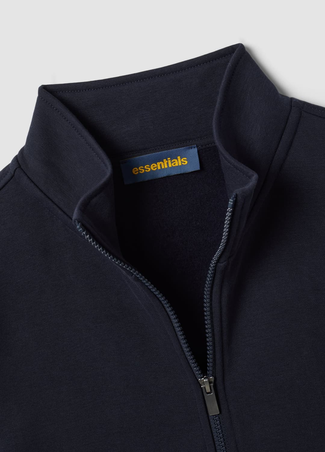 Felpa Blu In Misto Cotone Con Girocollo E Zip Regular Fit | OVS Felpa Blu In Misto Cotone Con Girocollo E Zip Regular Fit - 5 | OVS