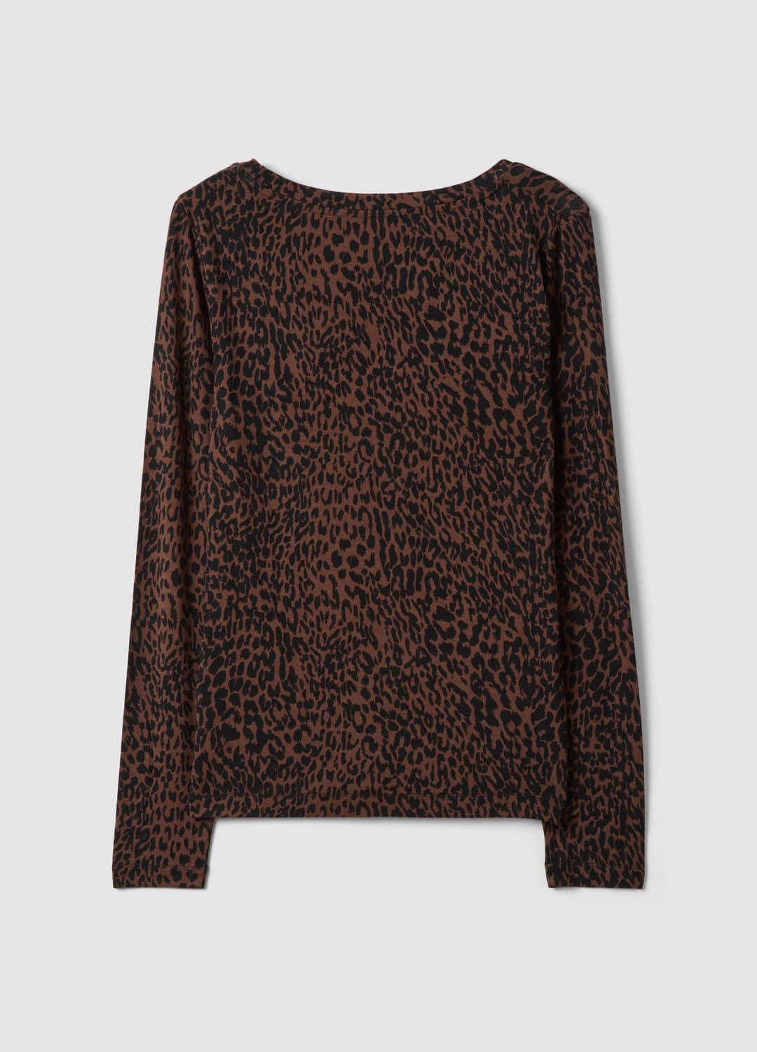 Braunes Slim-fit-t-shirt Aus Stretch-viskose Mit Animal-print | OVS Braunes Slim-fit-t-shirt Aus Stretch-viskose Mit Animal-print - 6 | OVS
