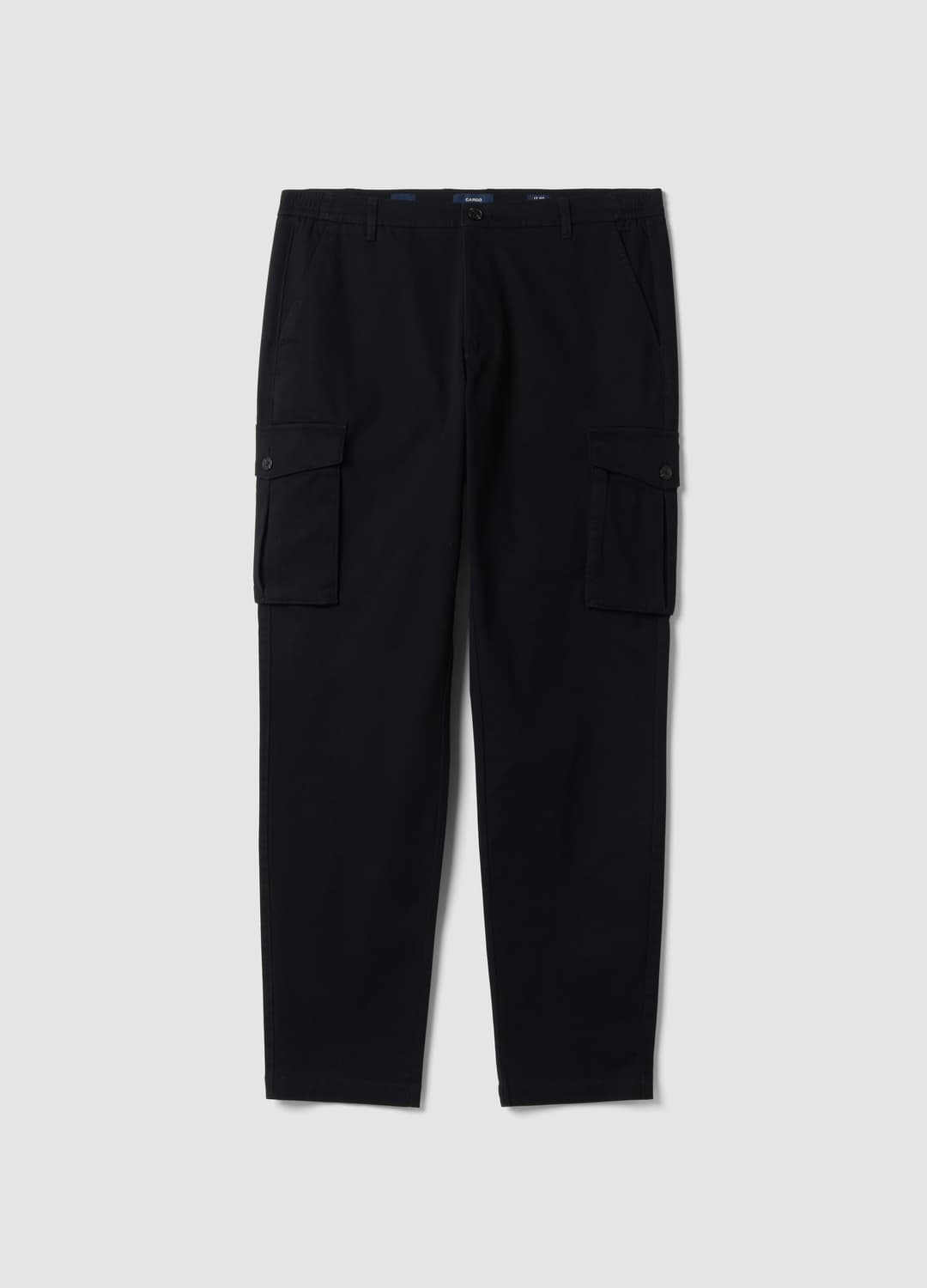 Pantaloni Cargo Neri In Cotone Elasticizzato Slim Fit | OVS Pantaloni Cargo Neri In Cotone Elasticizzato Slim Fit - 0 | OVS