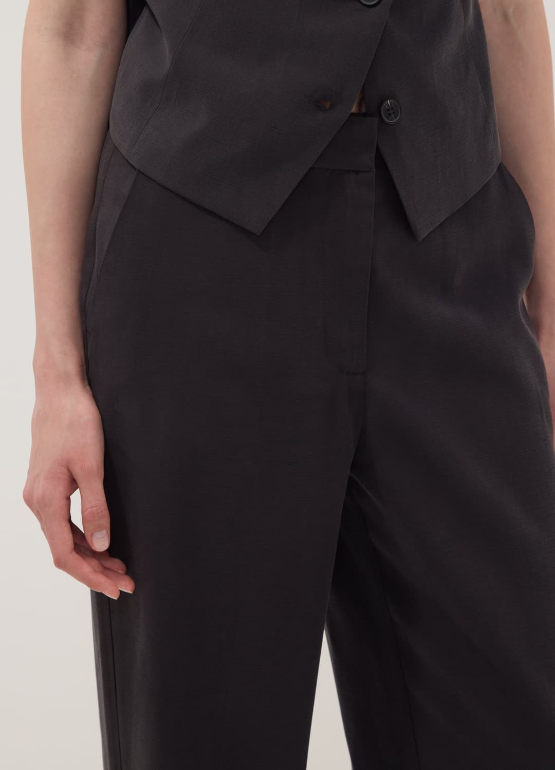 Schwarze Straight-fit-hose Aus Viskosemix | OVS Schwarze Straight-fit-hose Aus Viskosemix - 3 | OVS