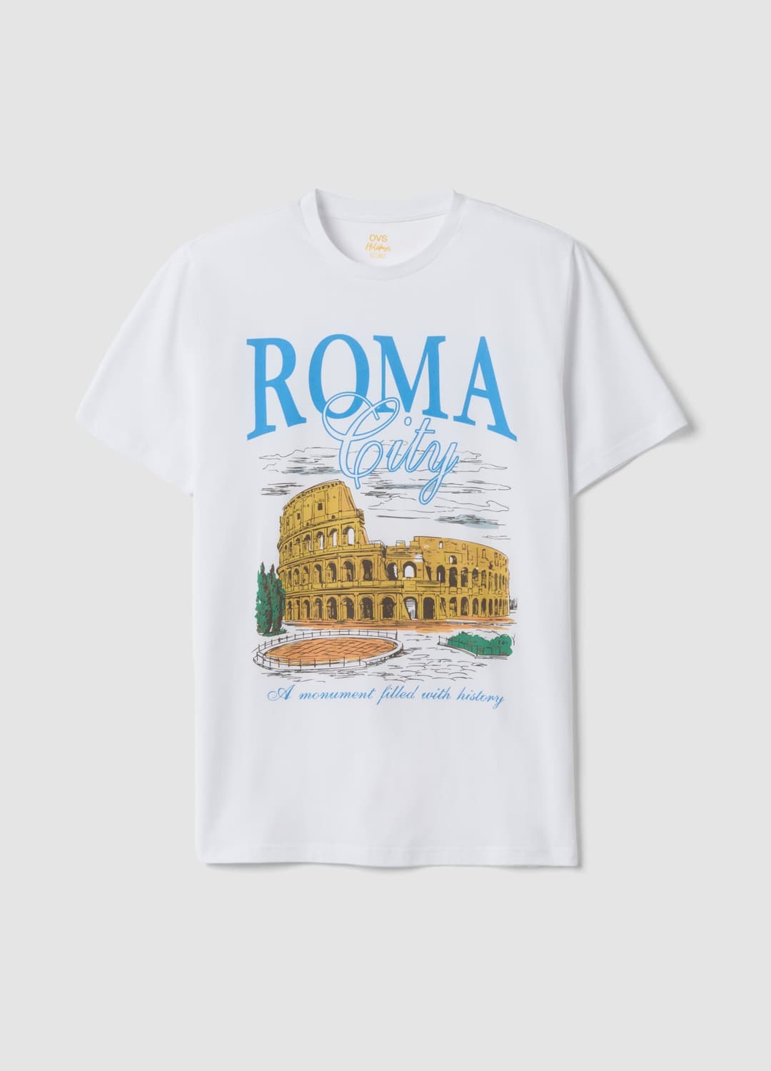 T-shirt Bianca In Puro Cotone Con Stampa Regular Fit | OVS T-shirt Bianca In Puro Cotone Con Stampa Regular Fit - 4 | OVS