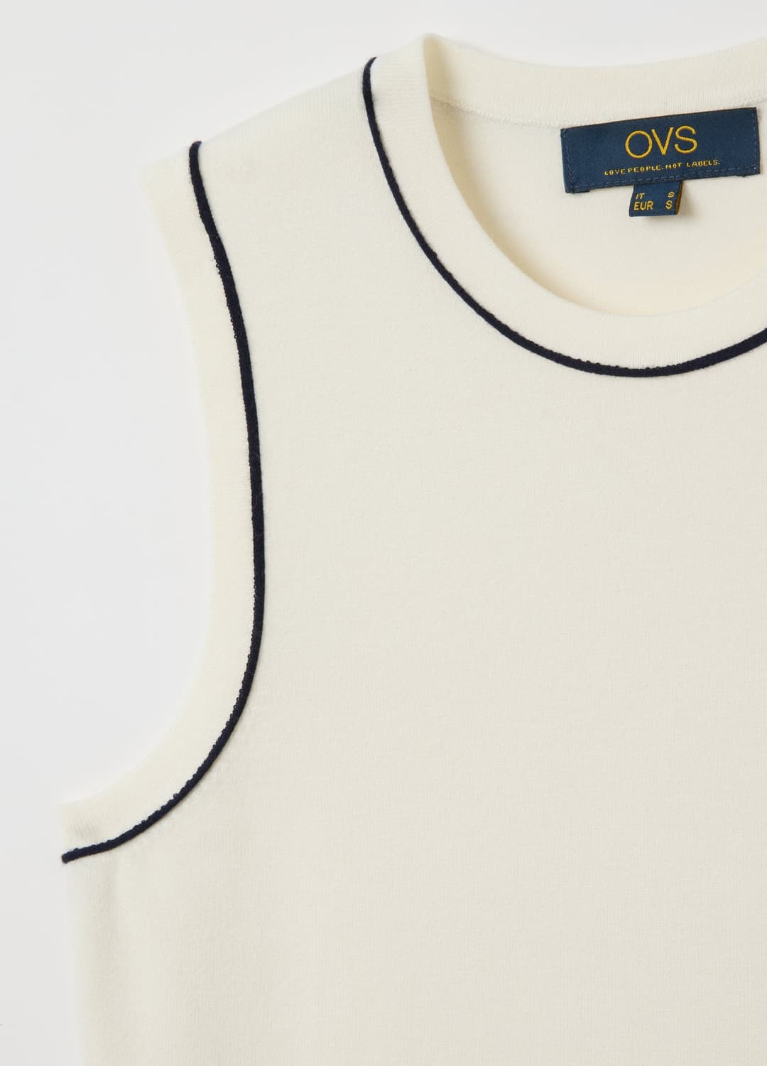 Maglia Smanicata Bianca Vestibilità Regular | OVS Maglia Smanicata Bianca Vestibilità Regular - 5 | OVS