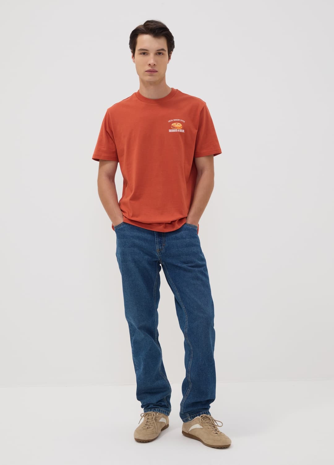 T-shirt Rossa In Puro Cotone Jersey Con Stampa Grafica Regular Fit | OVS T-shirt Rossa In Puro Cotone Jersey Con Stampa Grafica Regular Fit - 1 | OVS