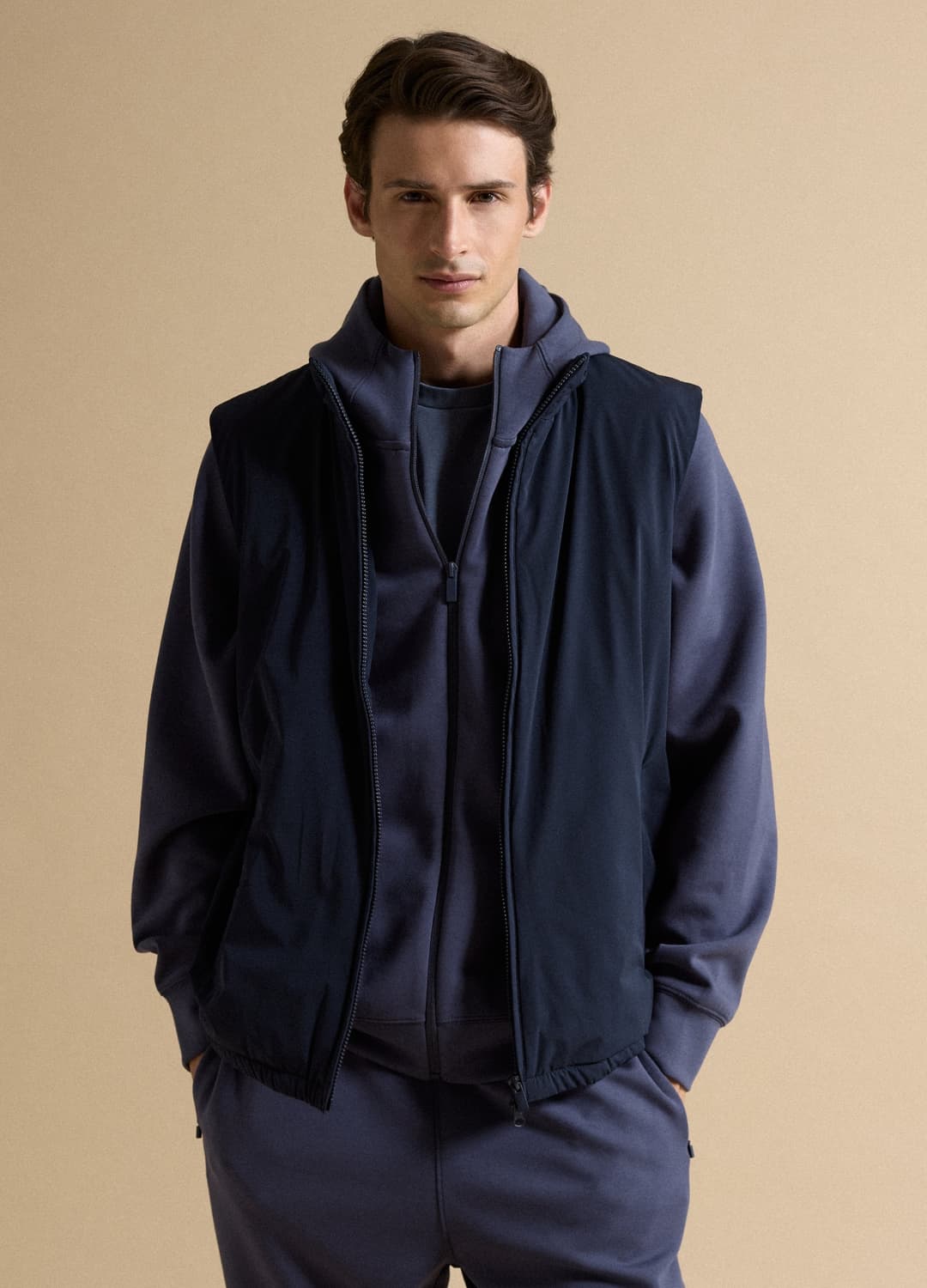 Gilet Blu In Tessuto Elasticizzato Con Zip | OVS Gilet Blu In Tessuto Elasticizzato Con Zip - 1 | OVS