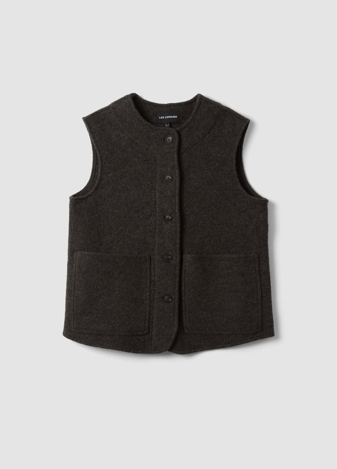 Schwarze Weste Aus Reiner Wolle Mit Rundhalsausschnitt Und Relaxed Fit | OVS Schwarze Weste Aus Reiner Wolle Mit Rundhalsausschnitt Und Relaxed Fit - 4 | OVS