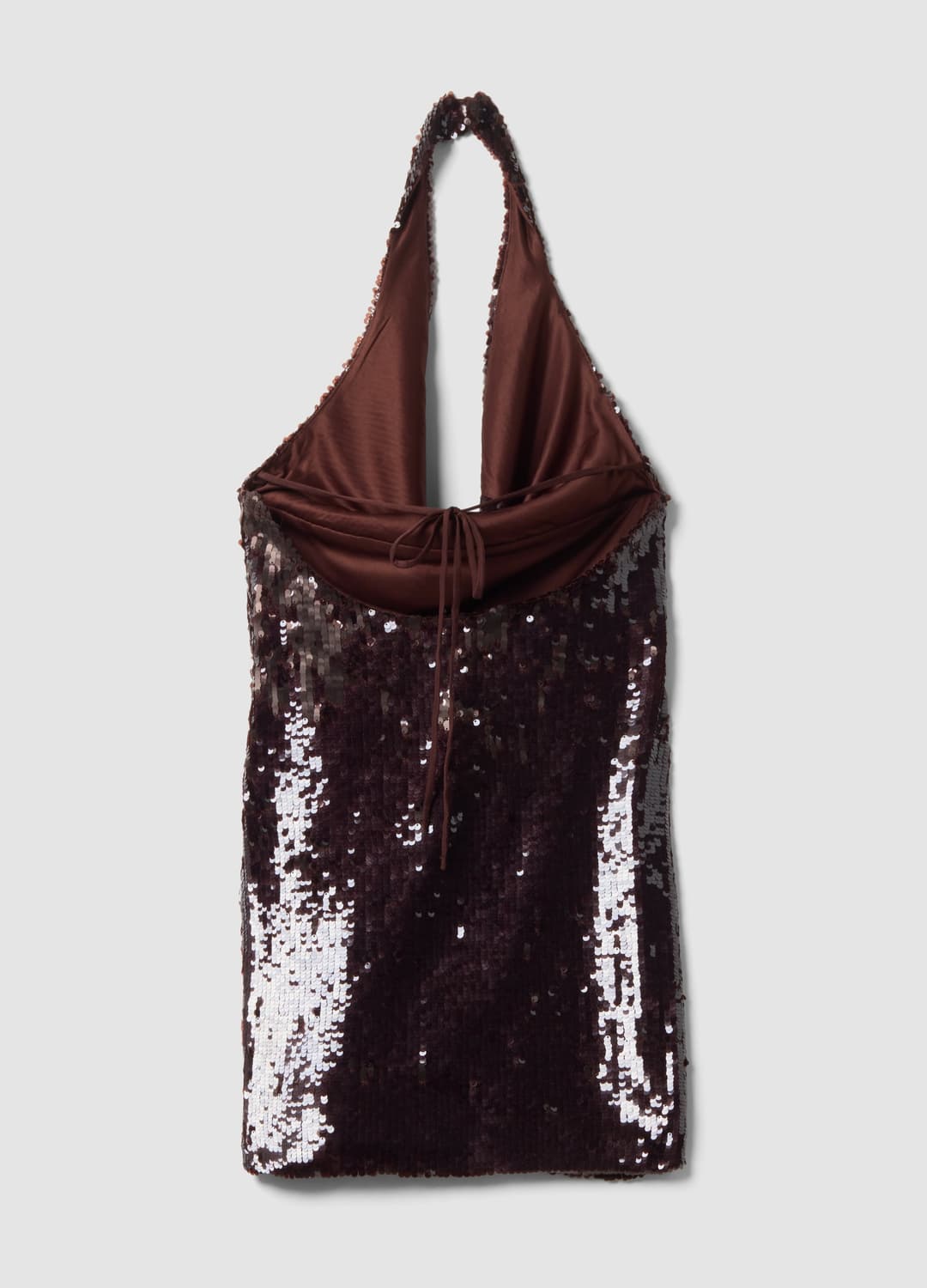 Braunes Kleid Aus Stretchstoff Mit Pailletten | OVS Braunes Kleid Aus Stretchstoff Mit Pailletten - 6 | OVS