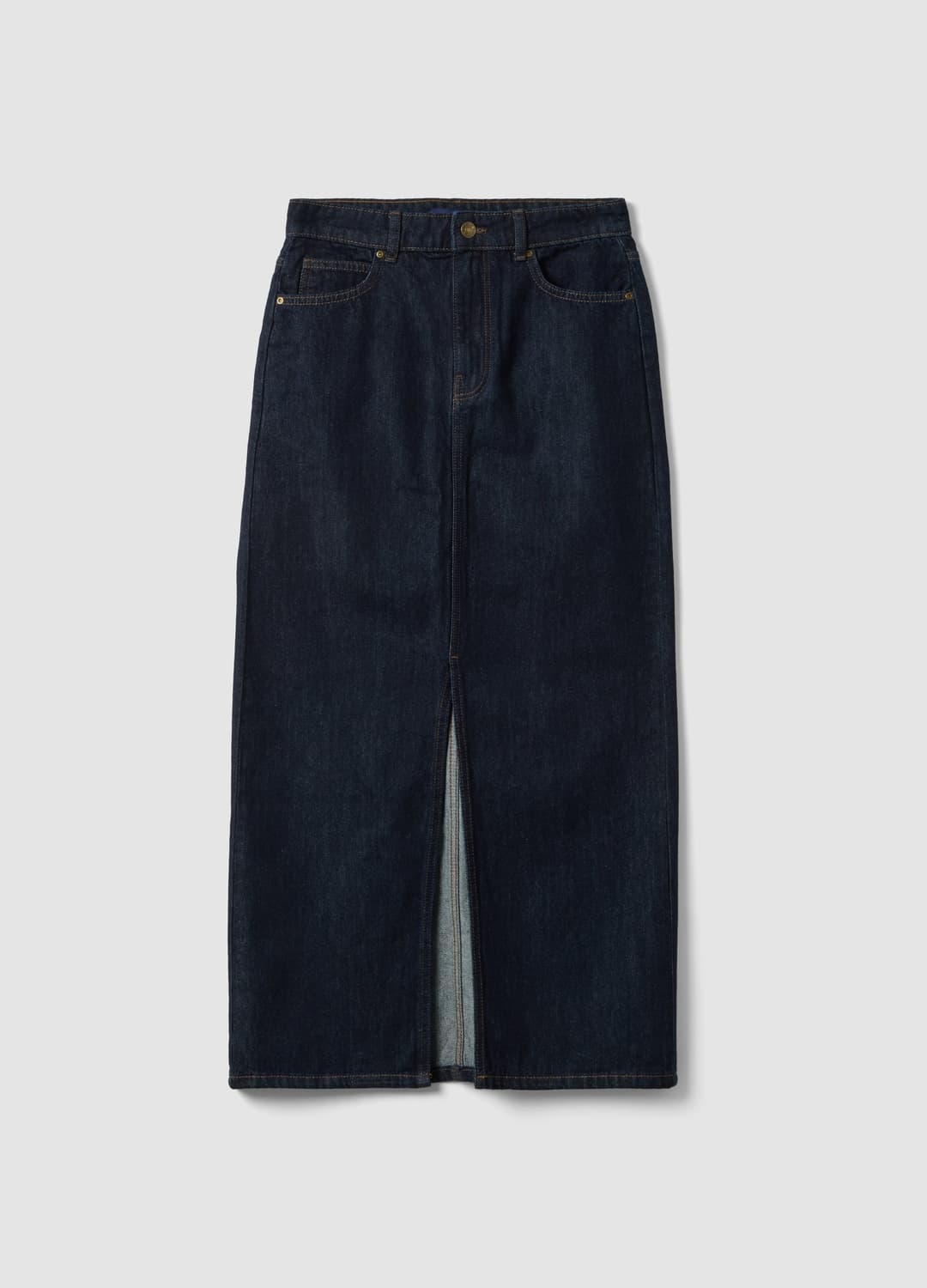 Blaue Midirock Aus Reinem Baumwoll-denim | OVS Blaue Midirock Aus Reinem Baumwoll-denim - 4 | OVS